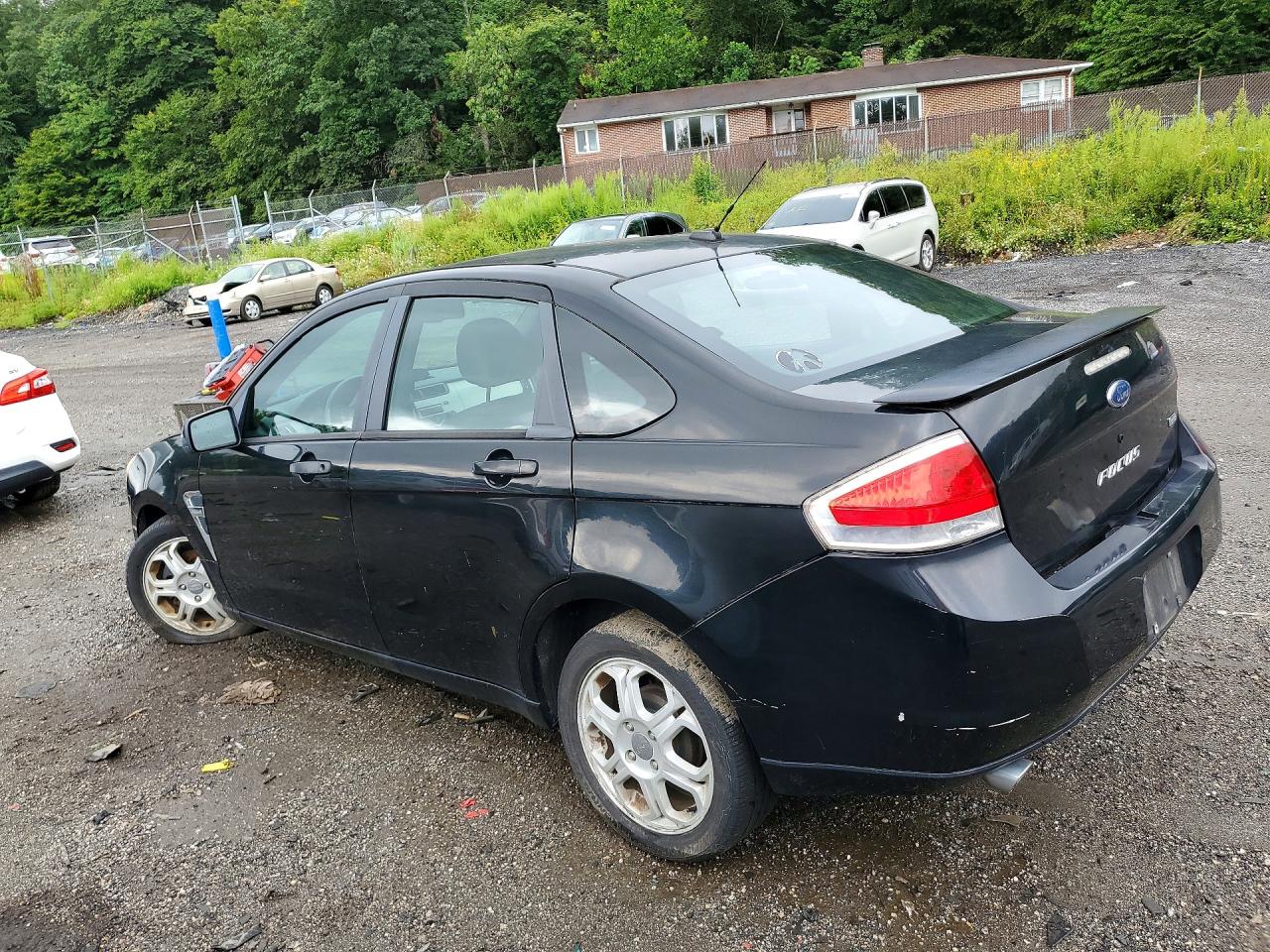 2008 Ford Focus Se Black vin: 1FAHP35N48W202293