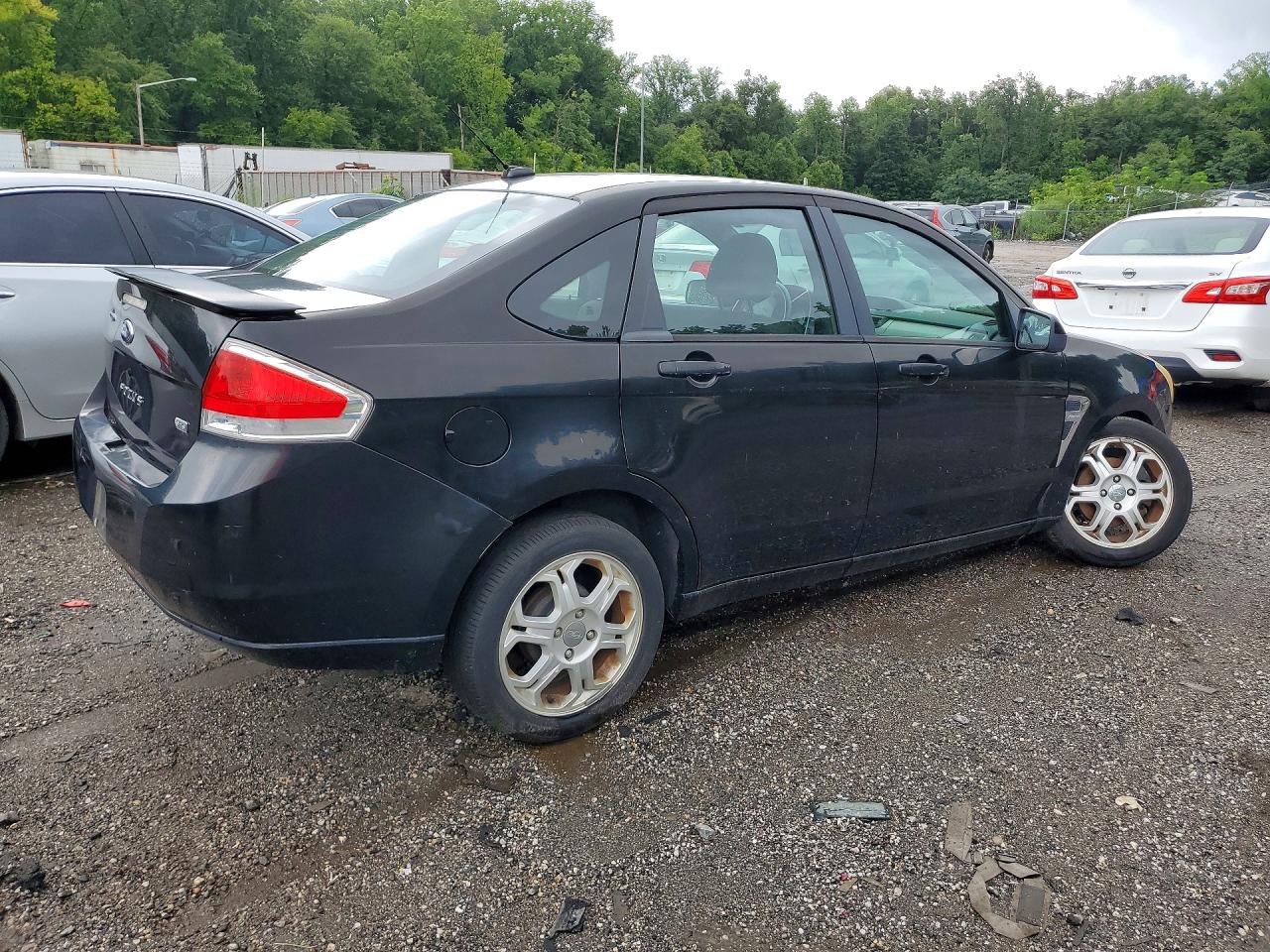 2008 Ford Focus Se Black vin: 1FAHP35N48W202293