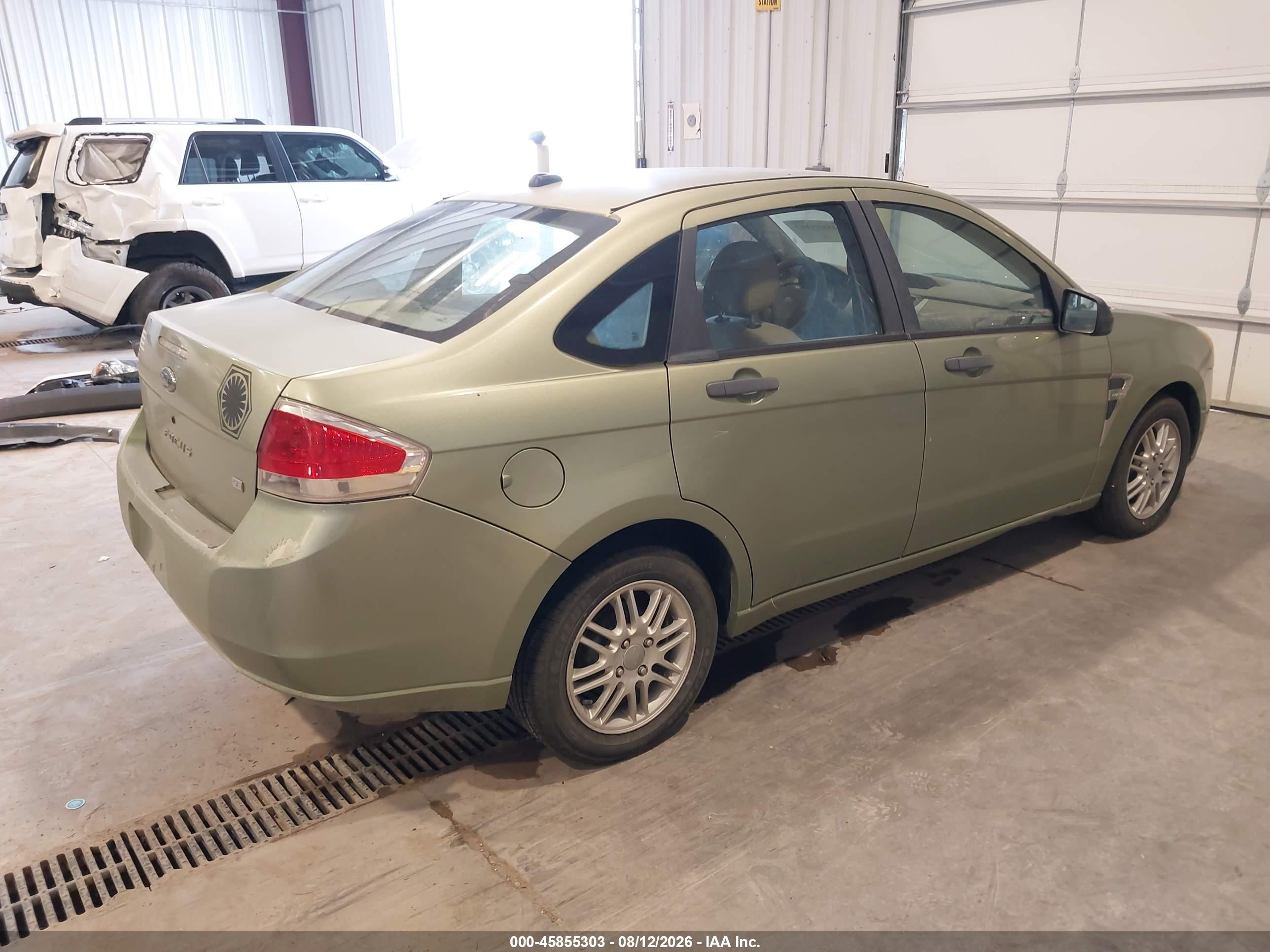 2008 Ford Focus Se Green vin: 1FAHP35N48W245774