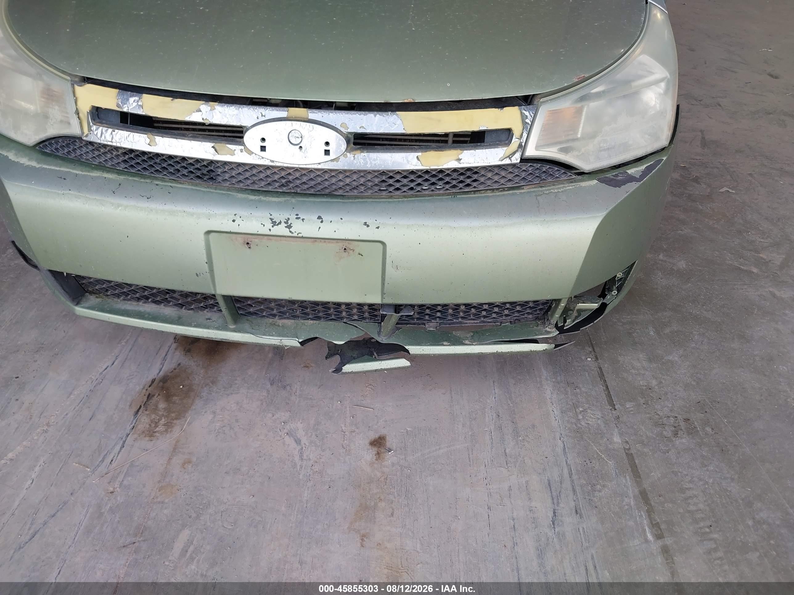 2008 Ford Focus Se Green vin: 1FAHP35N48W245774