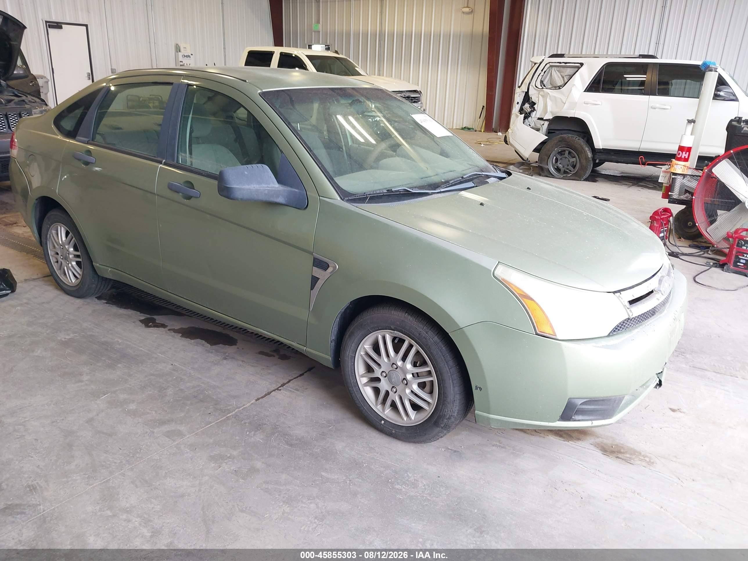 2008 Ford Focus Se Green vin: 1FAHP35N48W245774