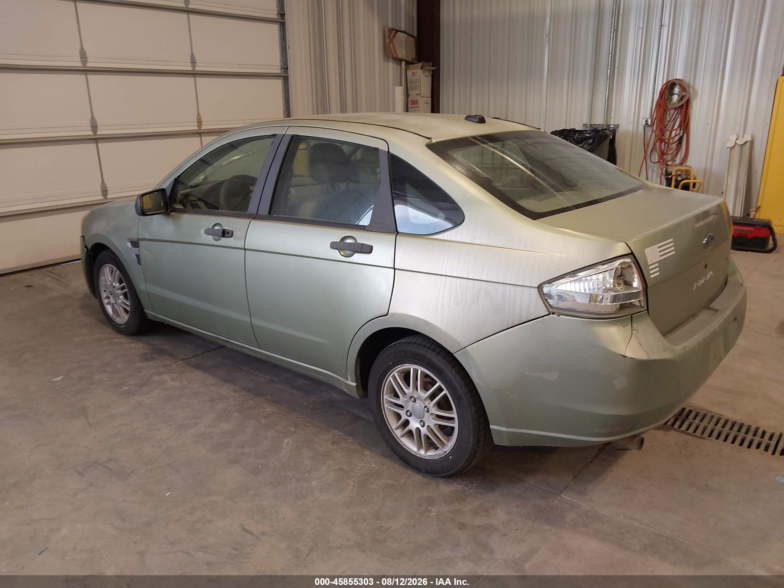 2008 Ford Focus Se Green vin: 1FAHP35N48W245774