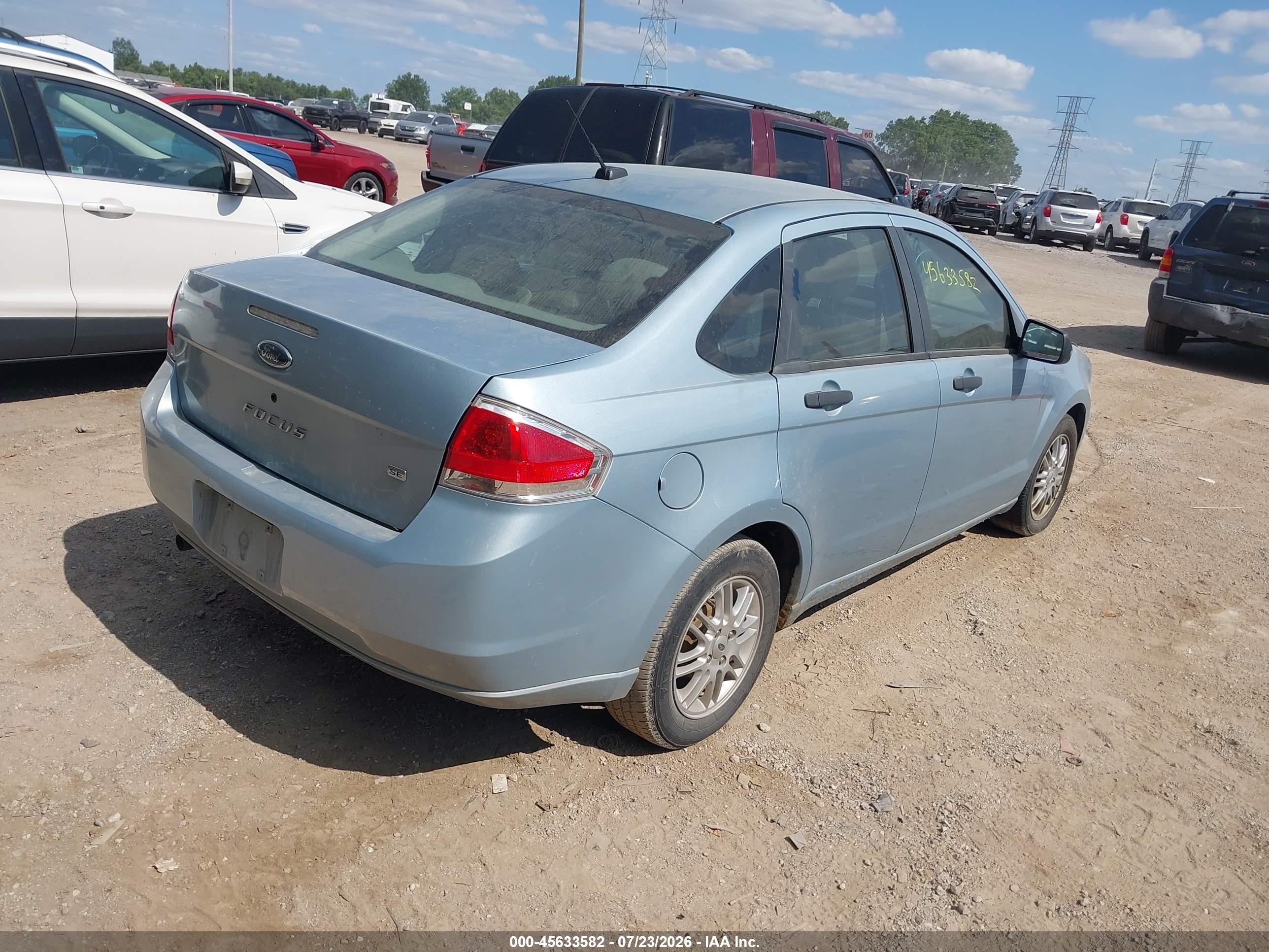 2009 Ford Focus Se Blue vin: 1FAHP35N49W136152