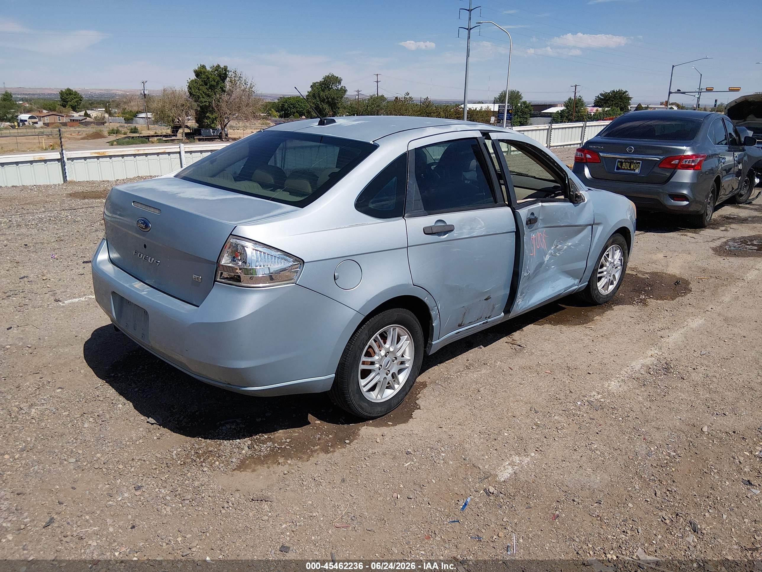 2009 Ford Focus Se Blue vin: 1FAHP35N49W149063