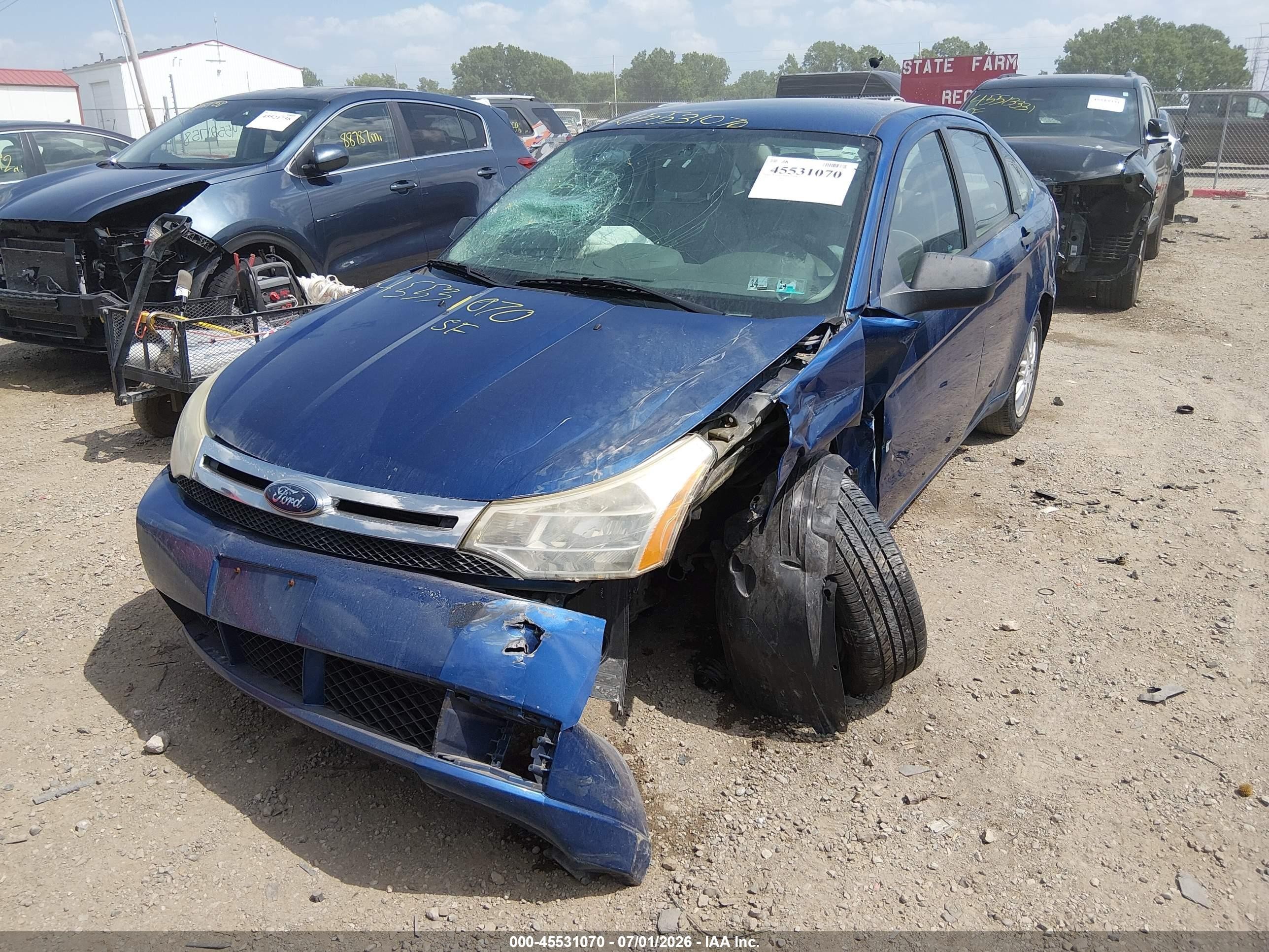 2009 Ford Focus Se Синий vin: 1FAHP35N49W170852