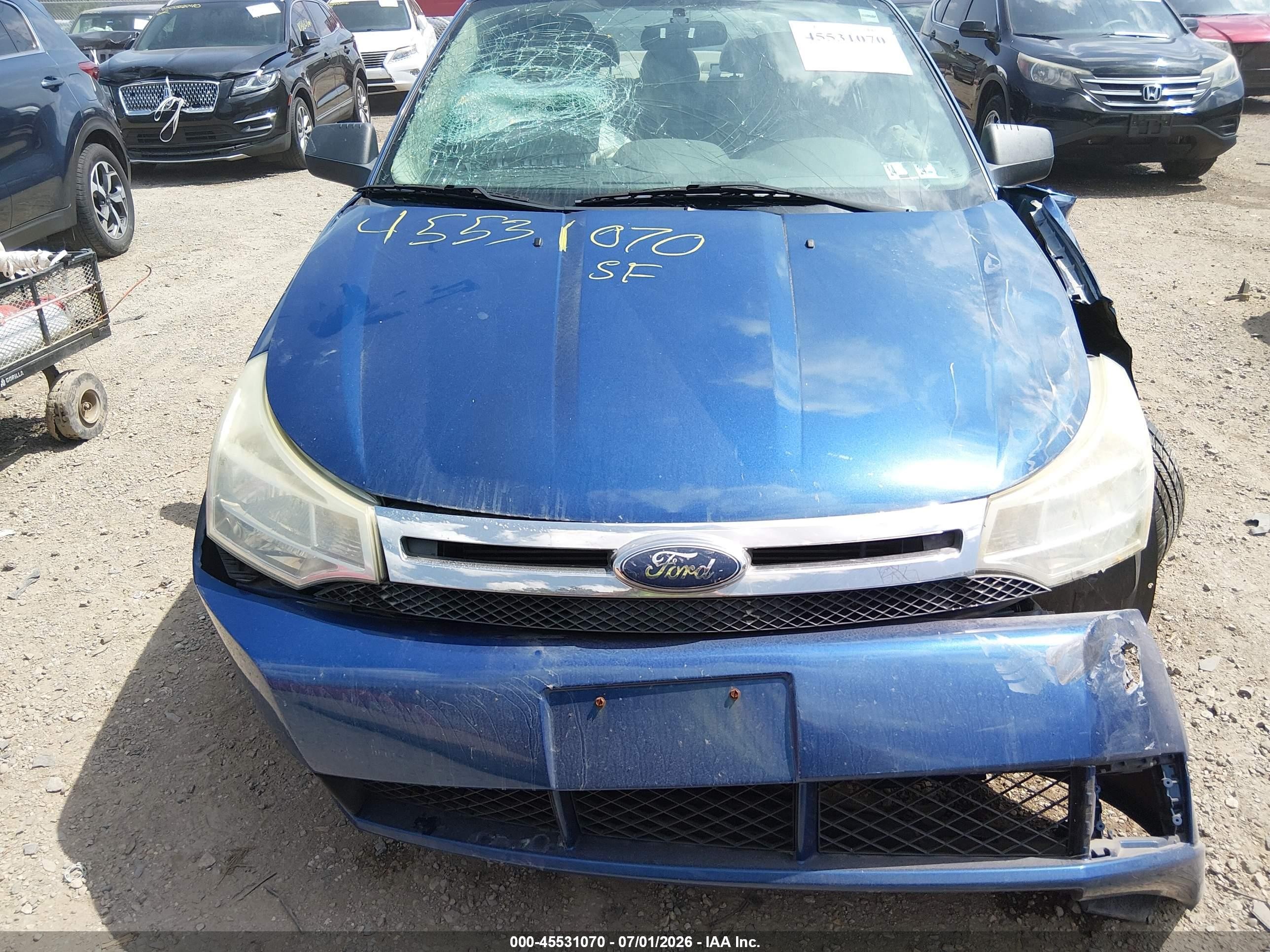 2009 Ford Focus Se Синий vin: 1FAHP35N49W170852