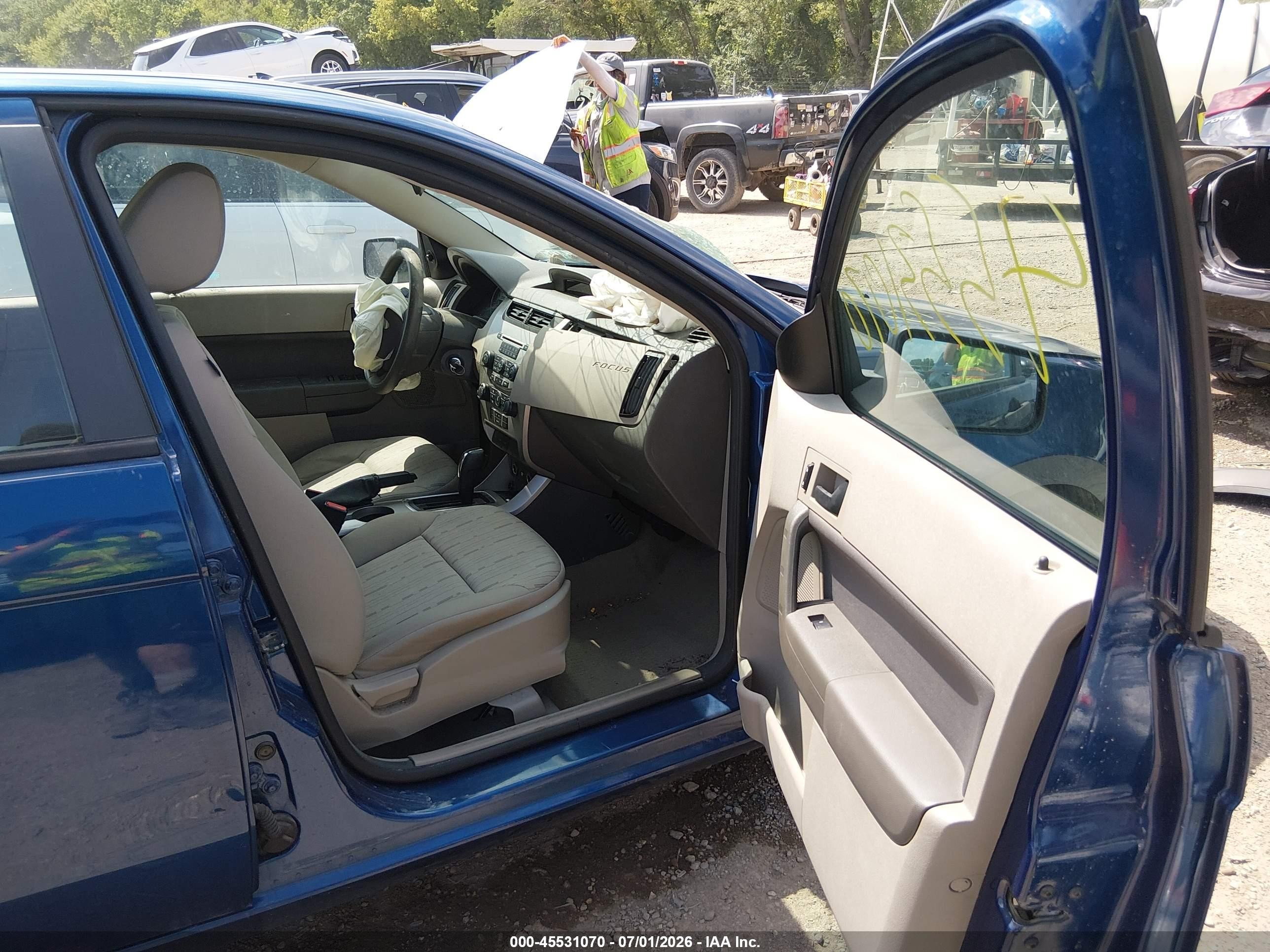 2009 Ford Focus Se Синий vin: 1FAHP35N49W170852