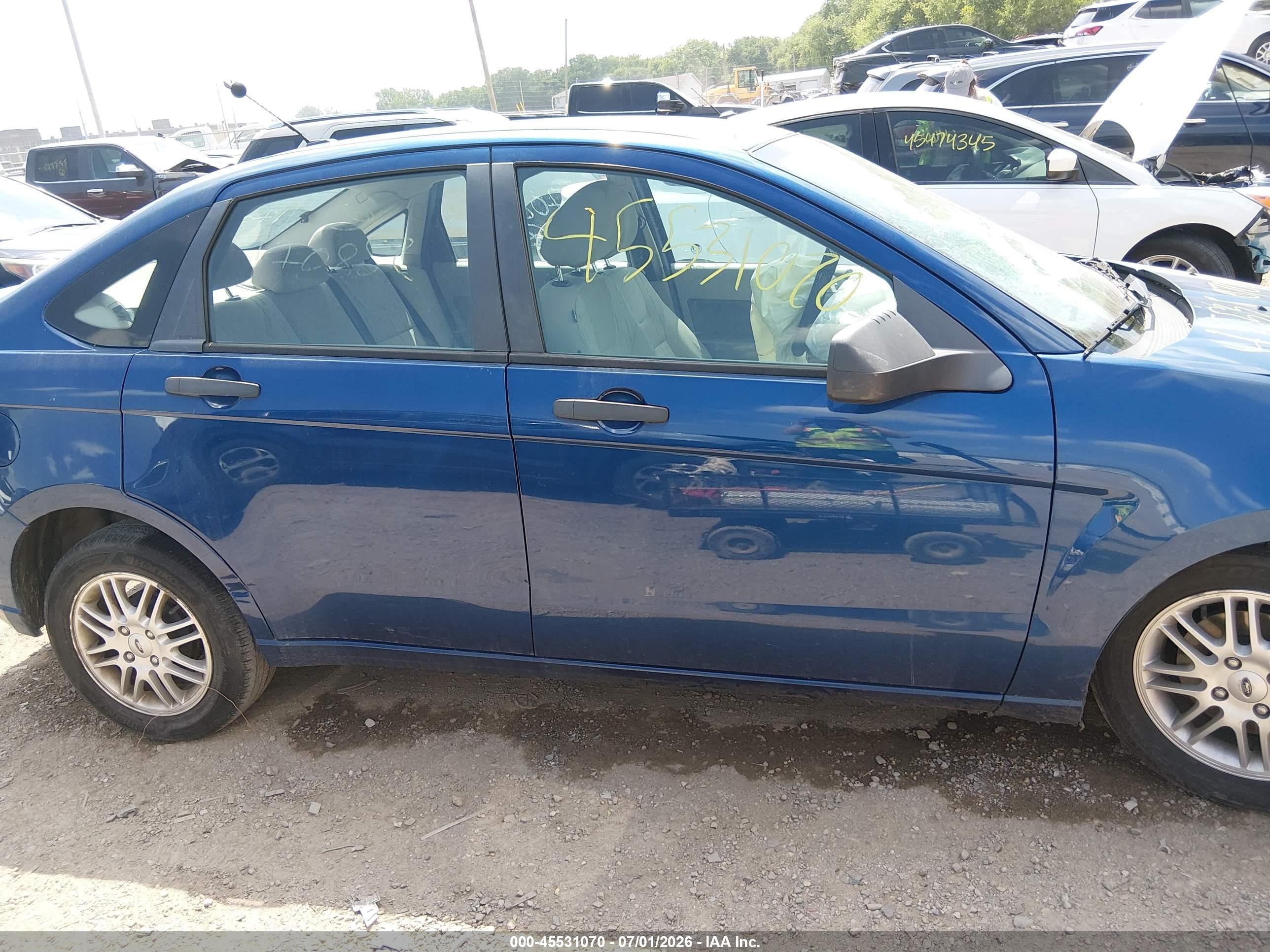 2009 Ford Focus Se Синий vin: 1FAHP35N49W170852