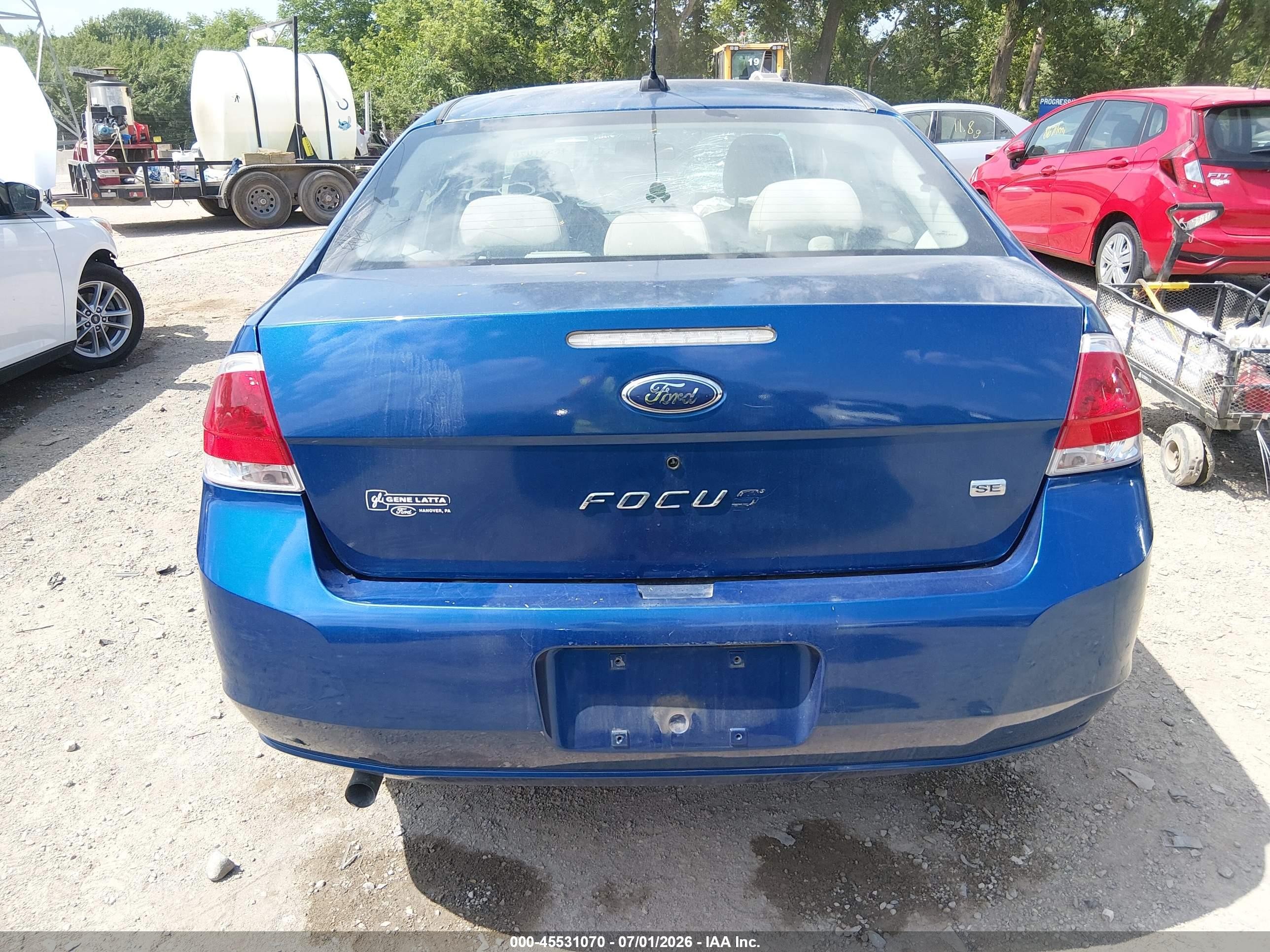 2009 Ford Focus Se Синий vin: 1FAHP35N49W170852