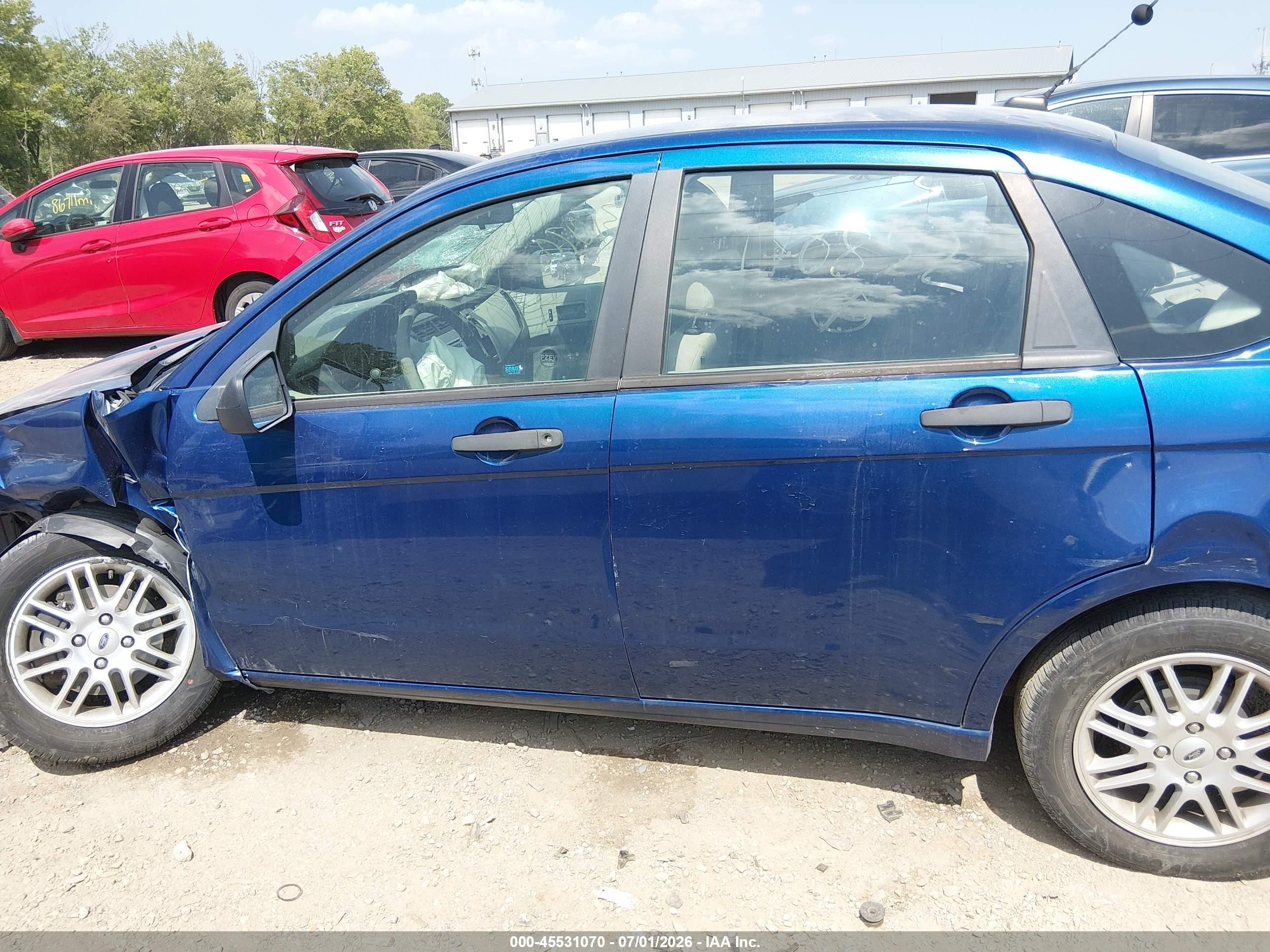 2009 Ford Focus Se Синий vin: 1FAHP35N49W170852