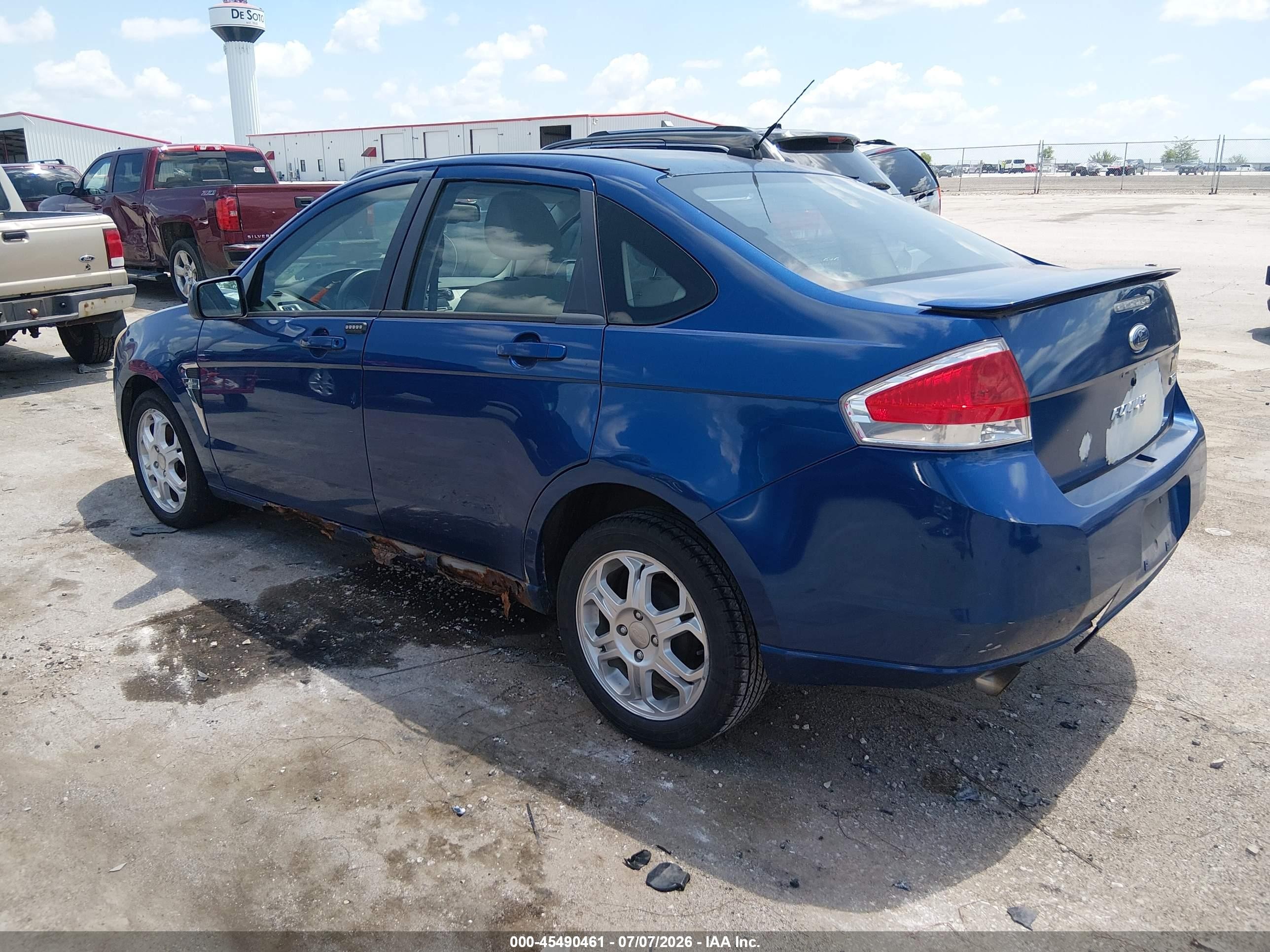 2008 Ford Focus Se/ses Blue vin: 1FAHP35N58W129841