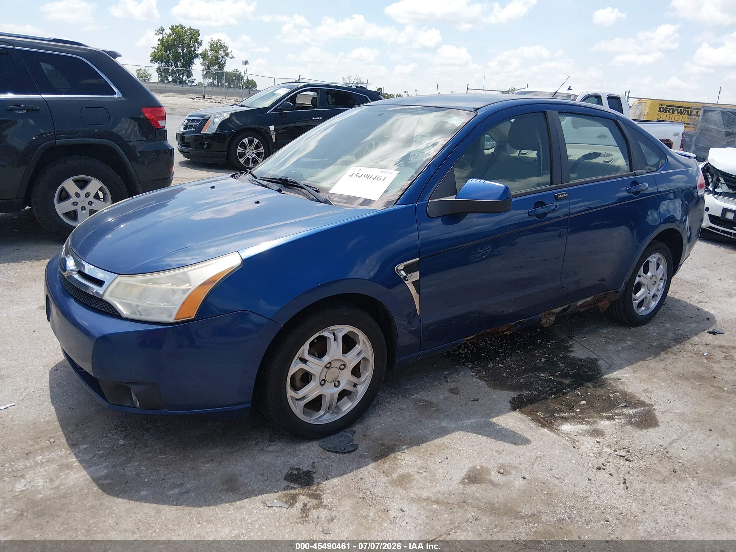 2008 Ford Focus Se/ses Blue vin: 1FAHP35N58W129841