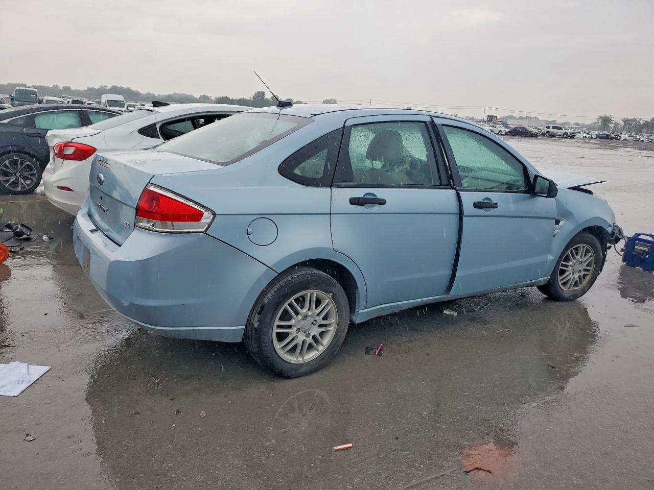 2008 Ford Focus Se Blue vin: 1FAHP35N58W141925
