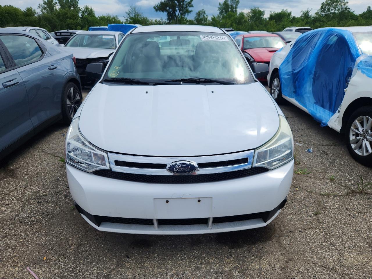 2008 Ford Focus Se White vin: 1FAHP35N58W148079