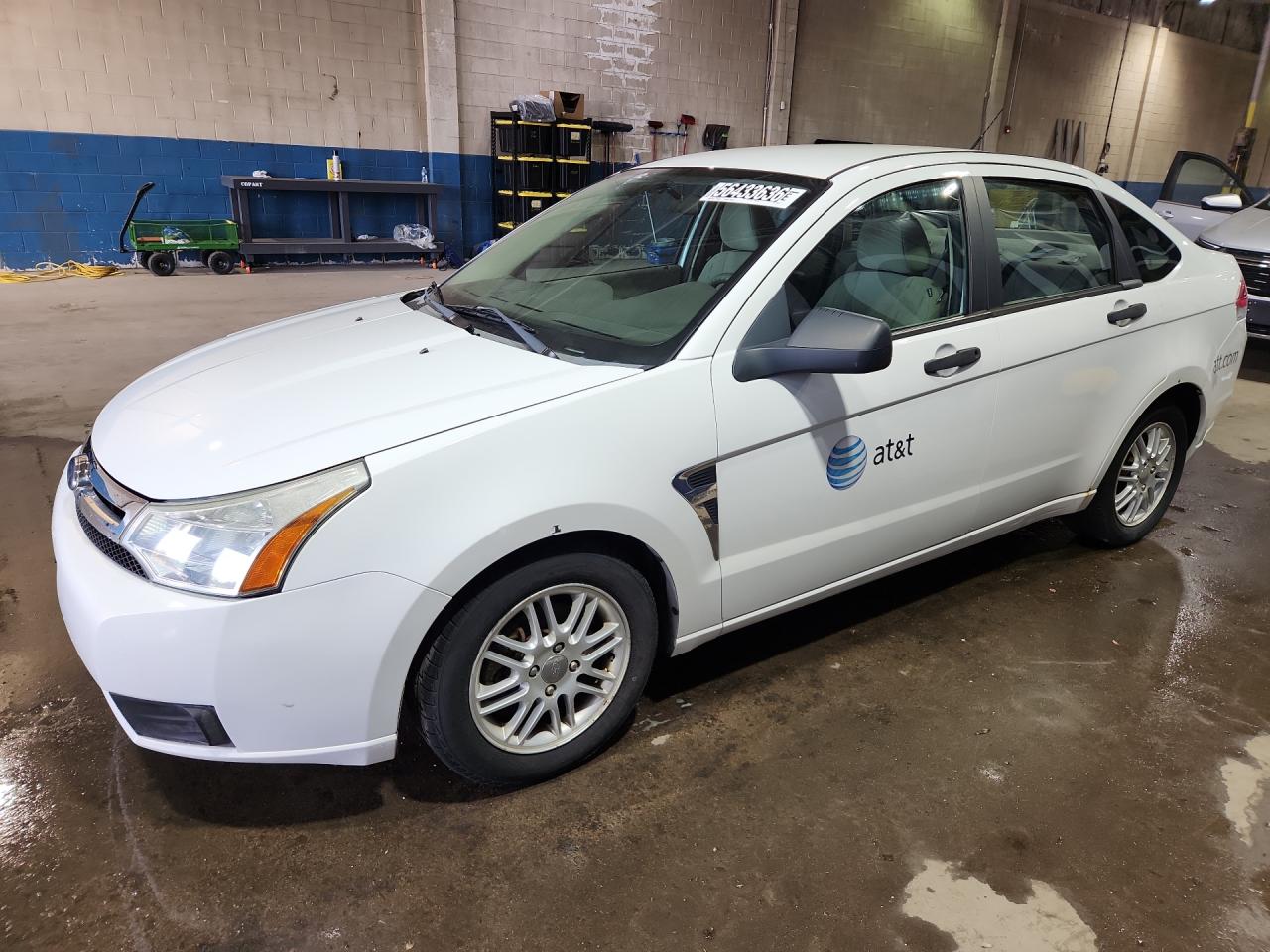 2008 Ford Focus Se White vin: 1FAHP35N58W148079 Damage: Front Bumper/Cover, Scraped, 1/2 To 1 Inch