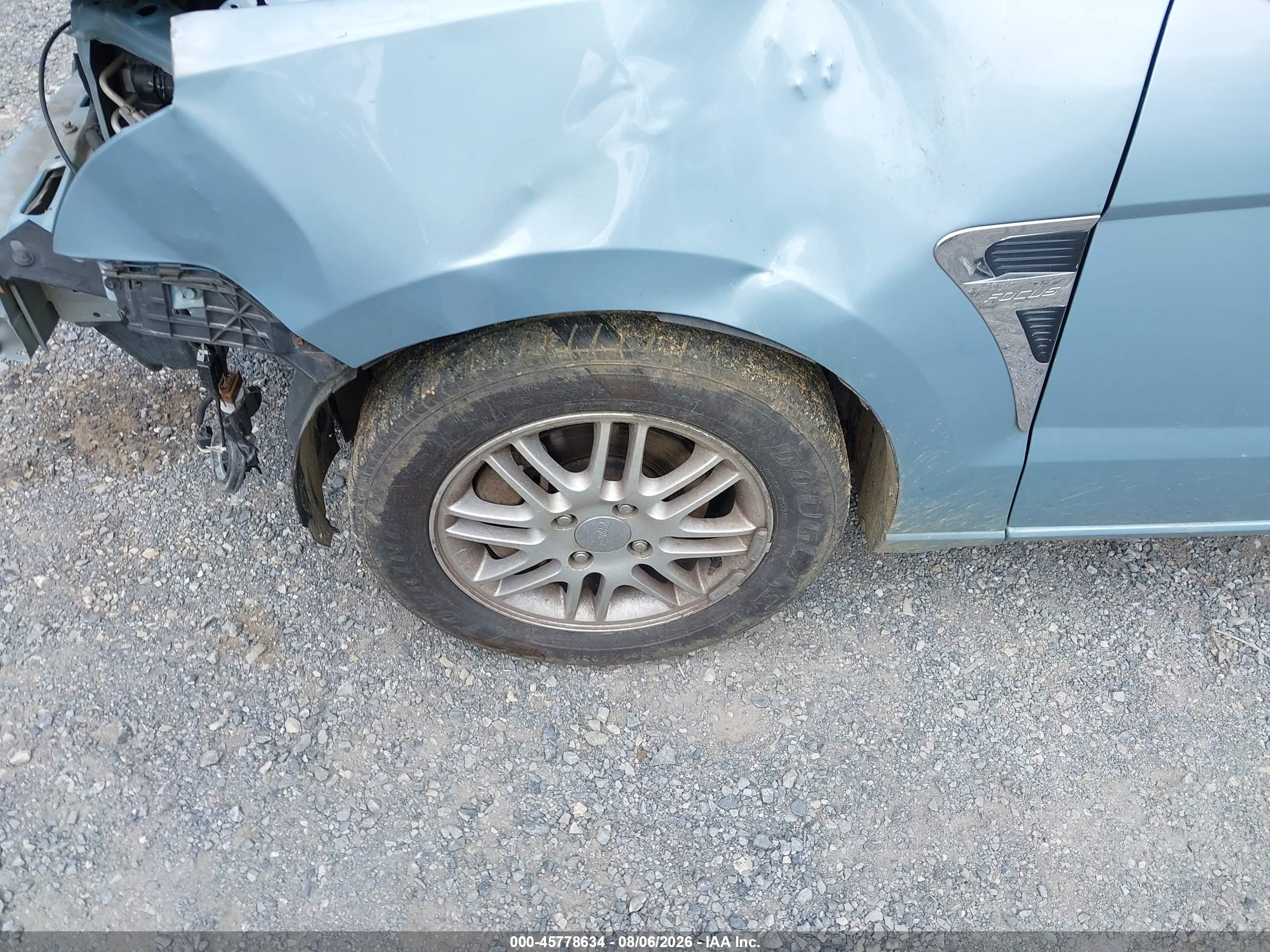 2008 Ford Focus Se/ses Light Blue vin: 1FAHP35N58W170664