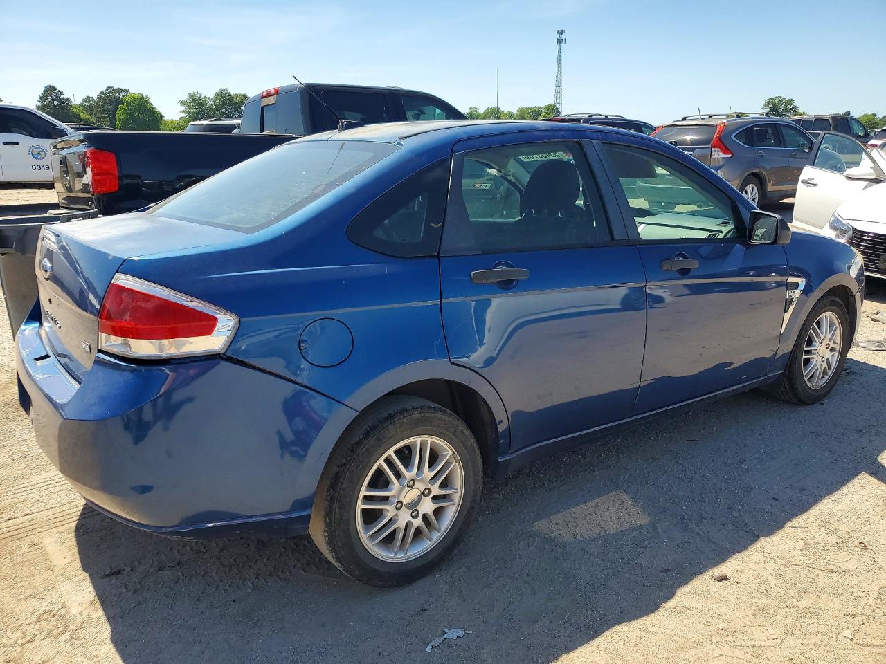 2008 Ford Focus Se Blue vin: 1FAHP35N58W225856