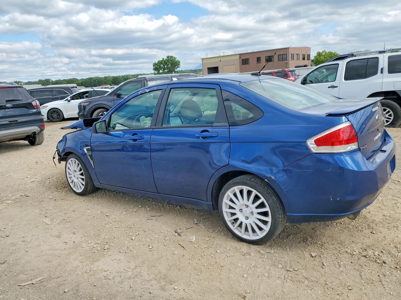 2008 Ford Focus Se Blue vin: 1FAHP35N58W242947