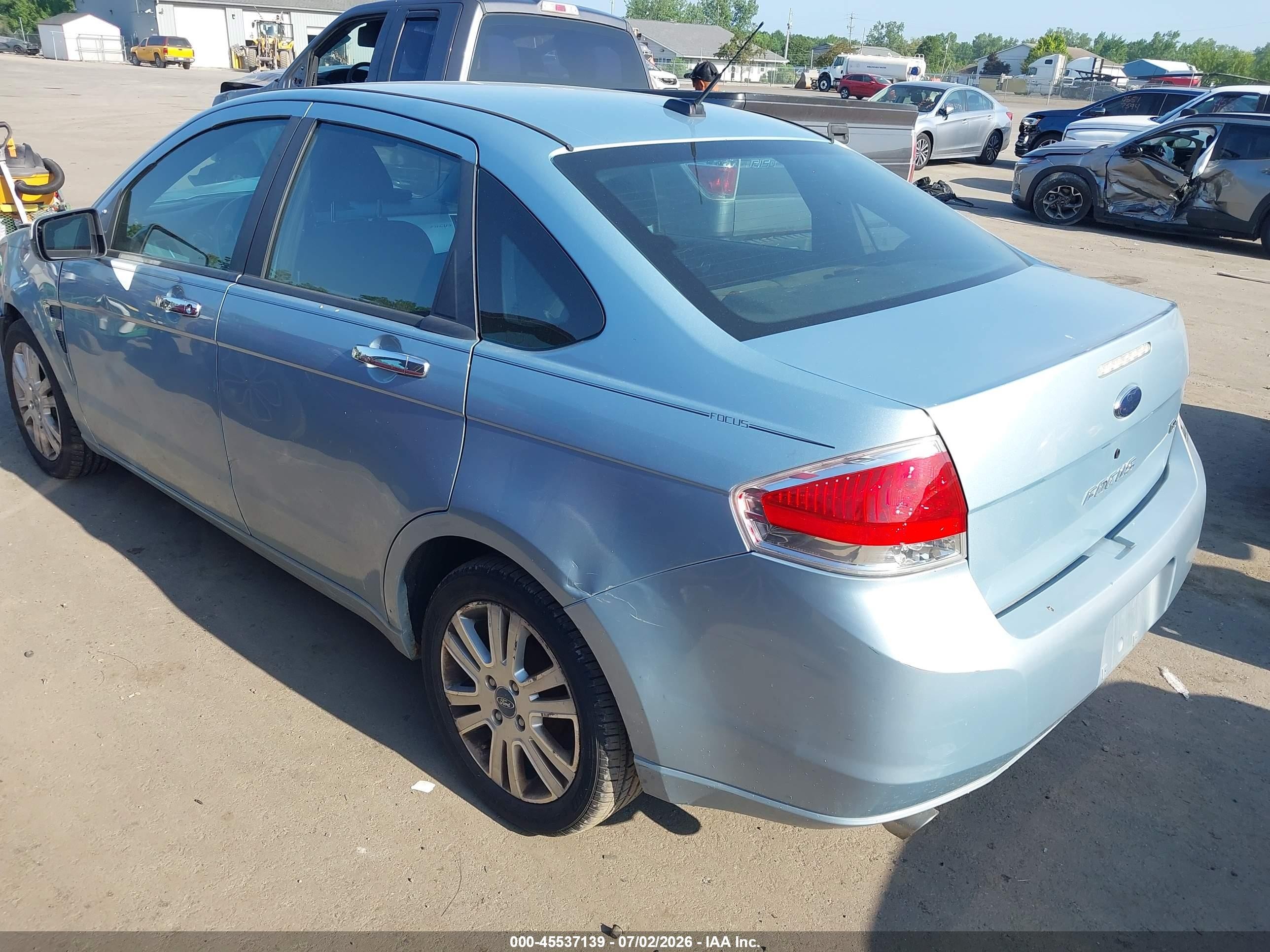 2008 Ford Focus Se/ses Синий vin: 1FAHP35N58W244729
