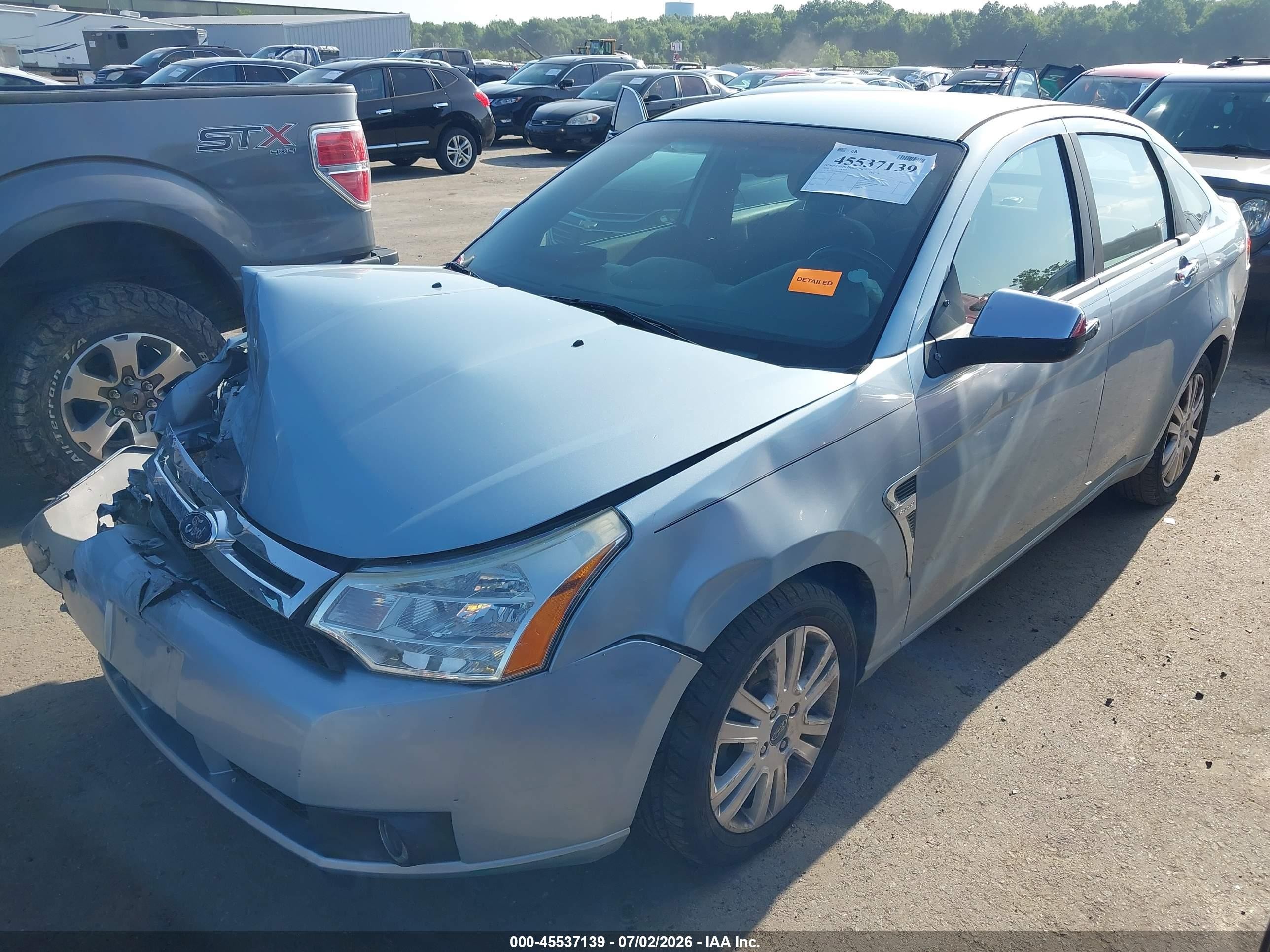 2008 Ford Focus Se/ses Синий vin: 1FAHP35N58W244729