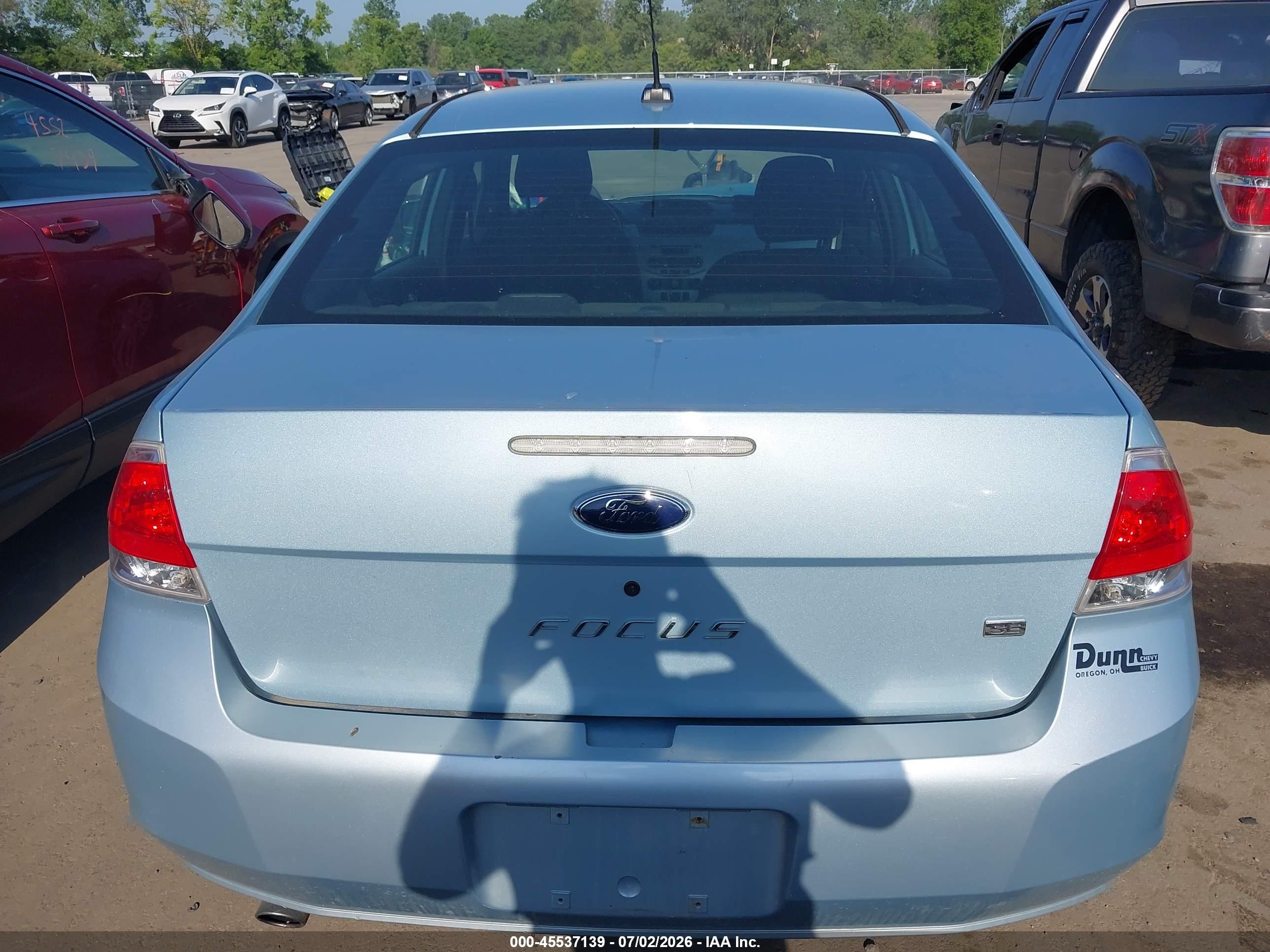 2008 Ford Focus Se/ses Синий vin: 1FAHP35N58W244729