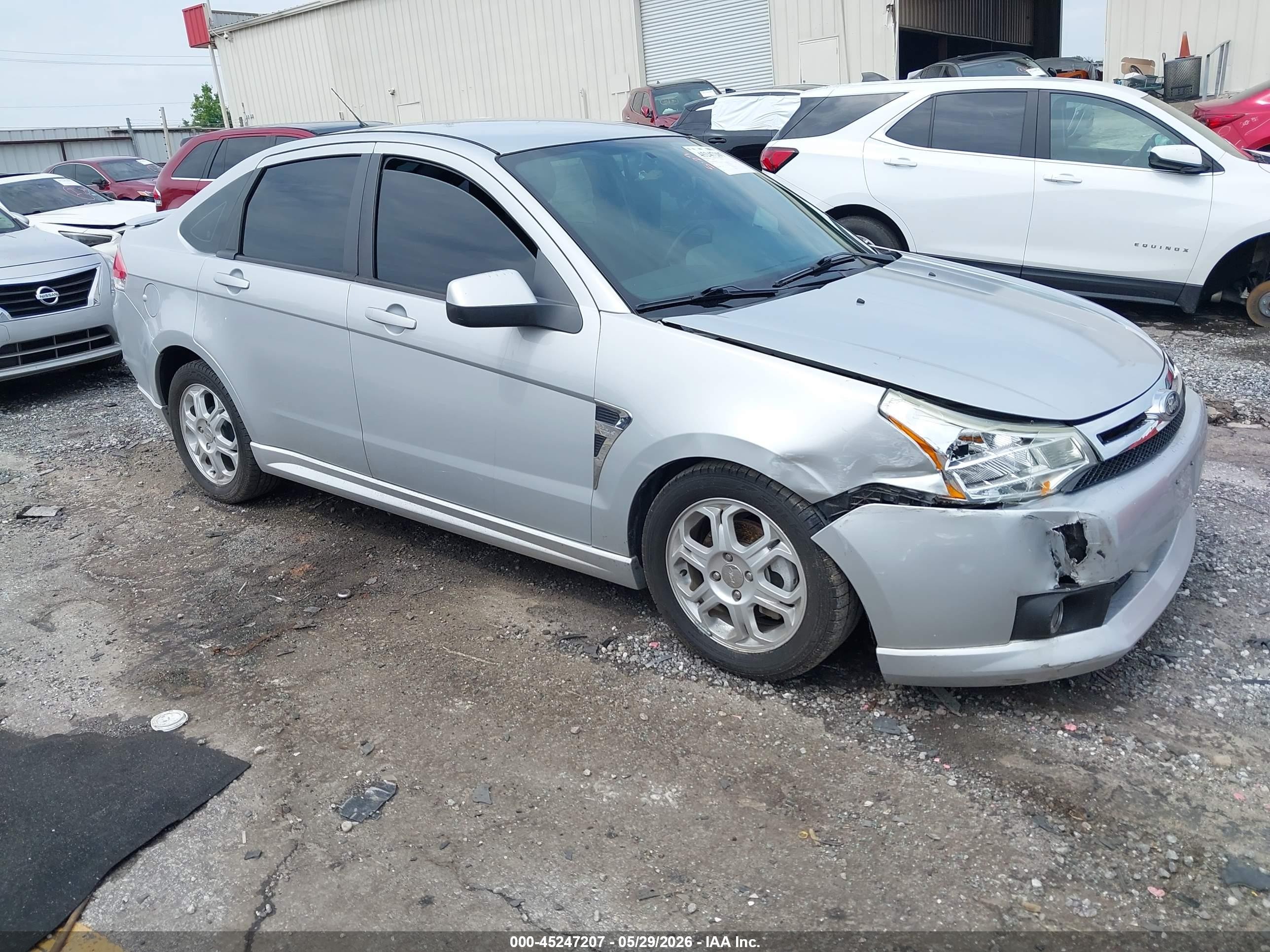 2008 Ford Focus Se/ses Silver vin: 1FAHP35N58W252555