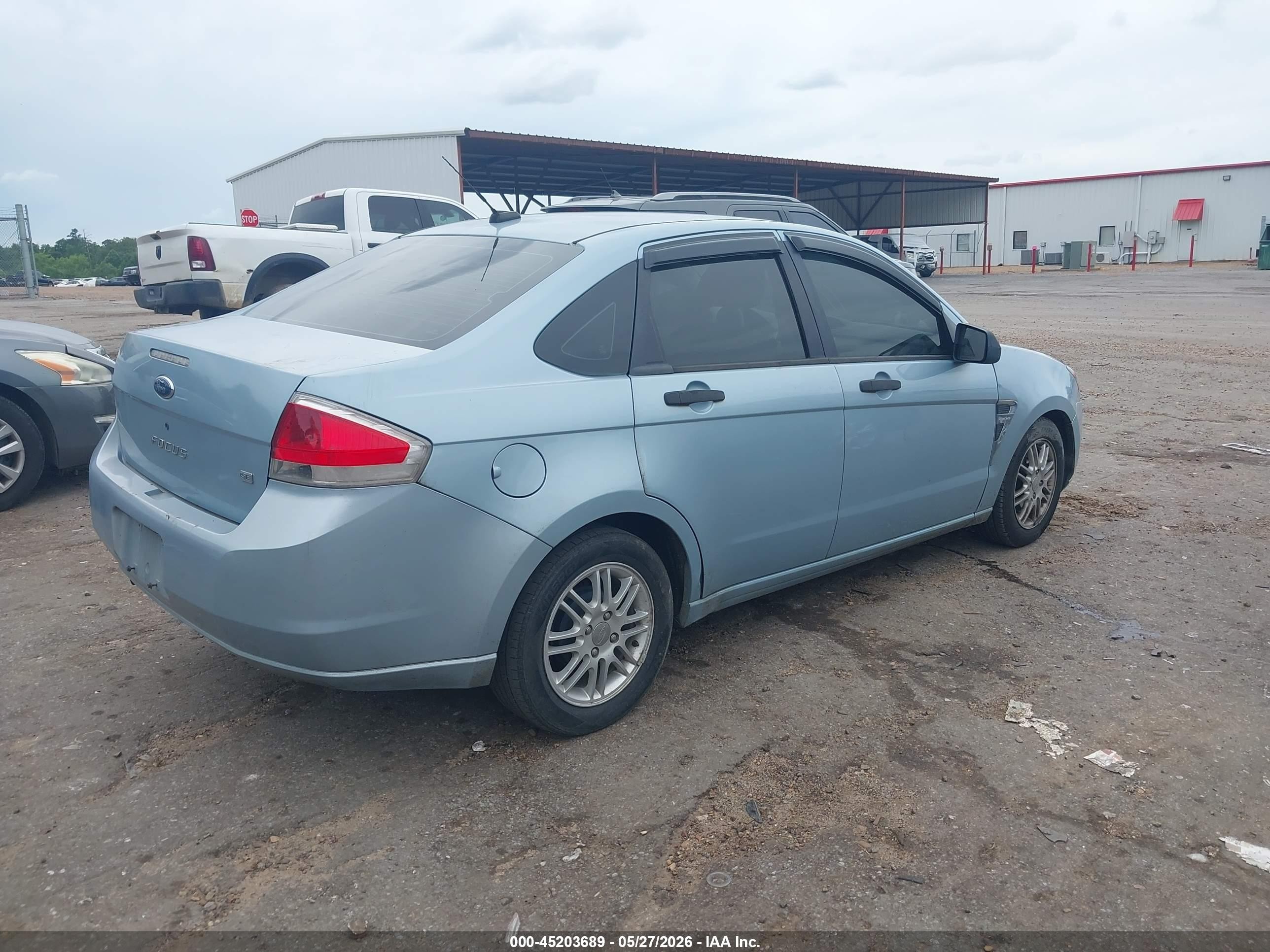 2008 Ford Focus Se Blue vin: 1FAHP35N58W269128