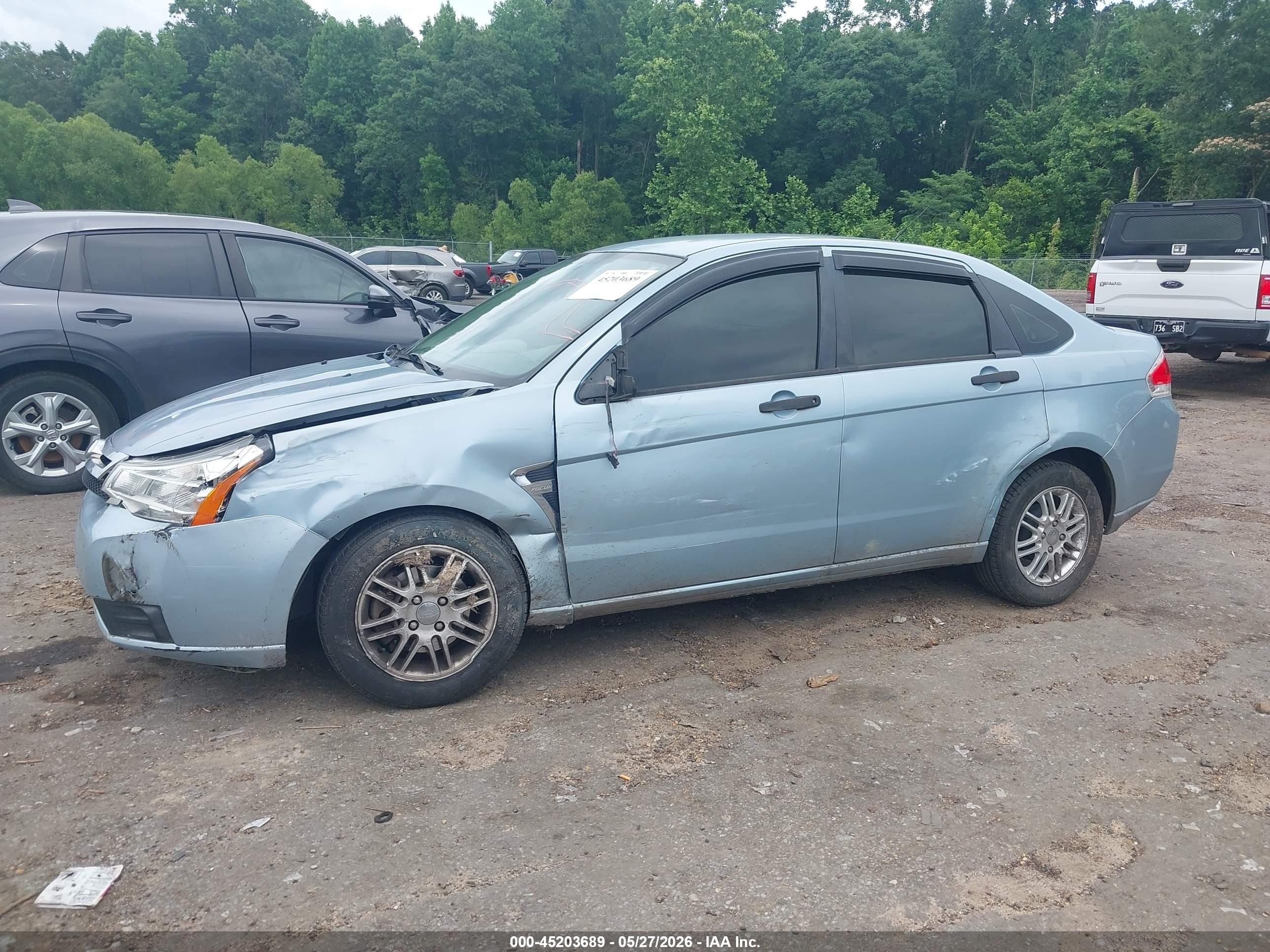 2008 Ford Focus Se Blue vin: 1FAHP35N58W269128