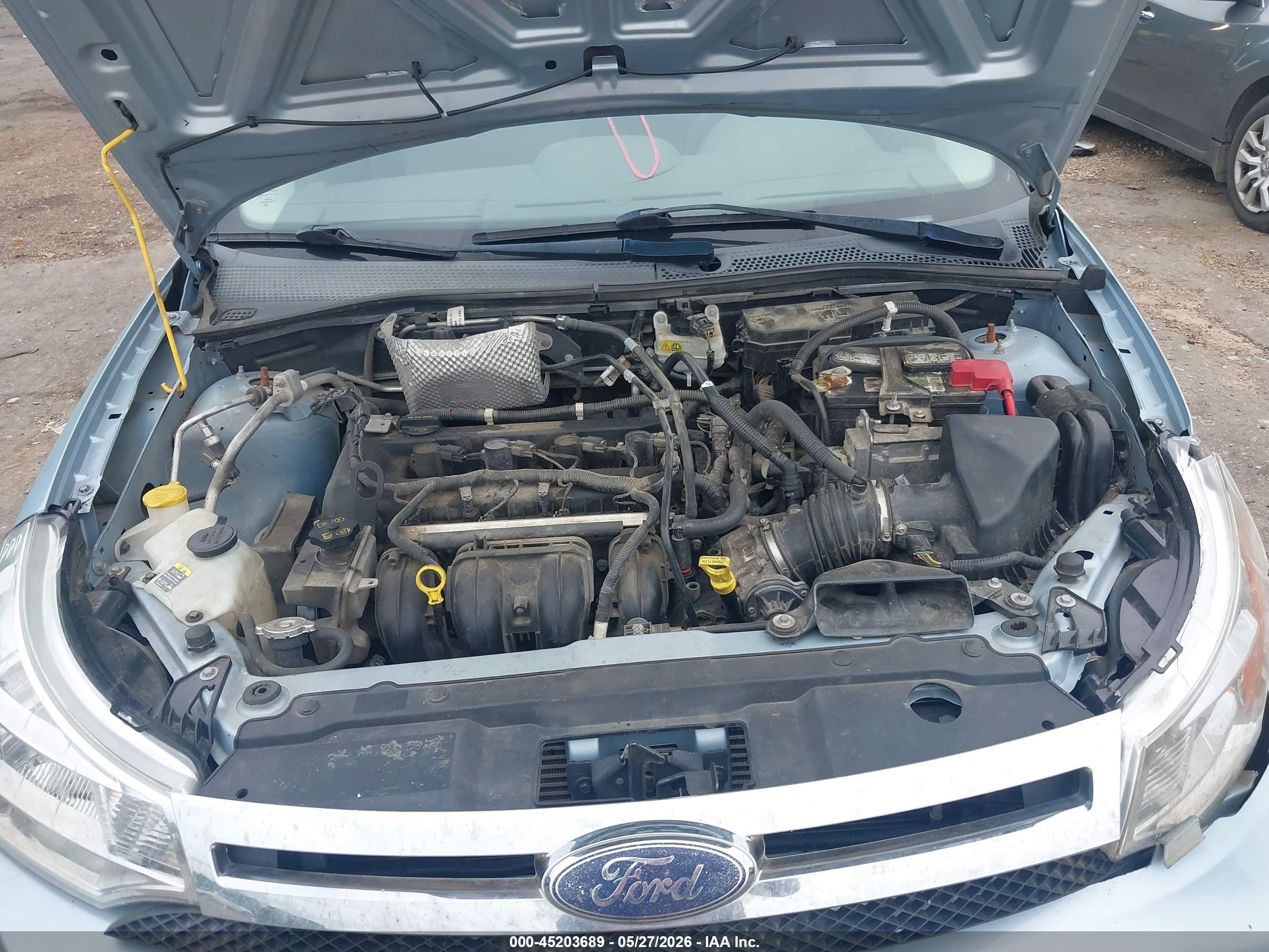 2008 Ford Focus Se Blue vin: 1FAHP35N58W269128