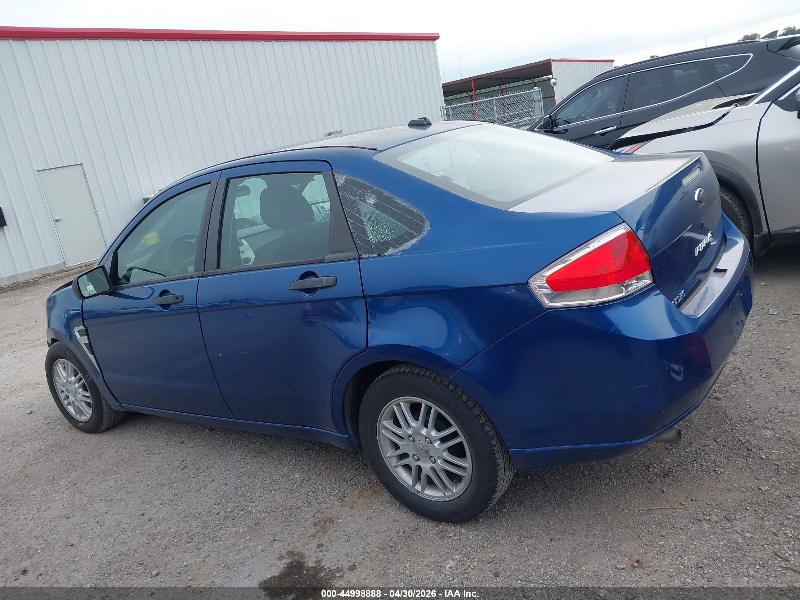 2008 Ford Focus Se/ses Blue vin: 1FAHP35N58W294174