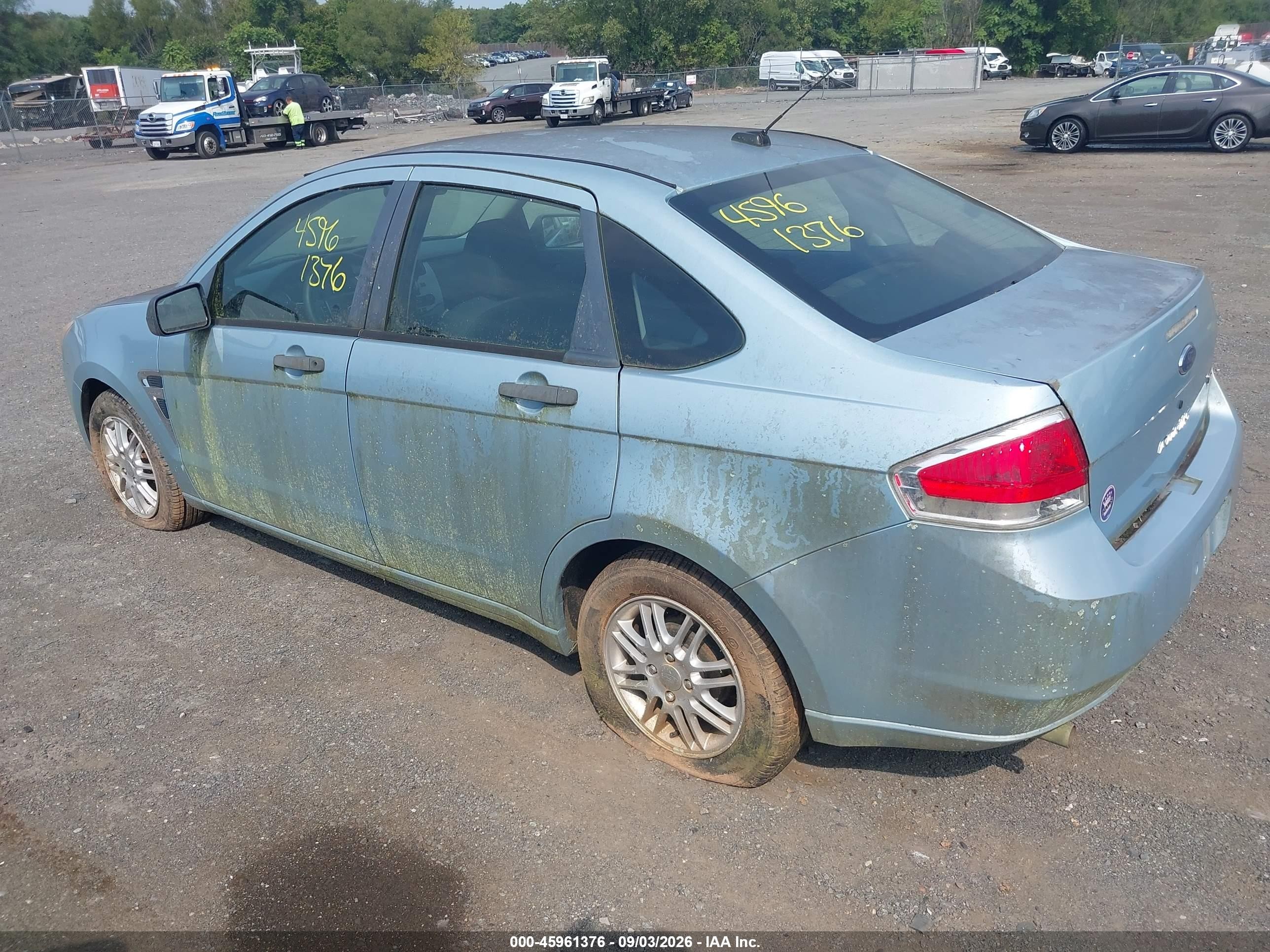 2008 Ford Focus Se/ses Blue vin: 1FAHP35N58W296054