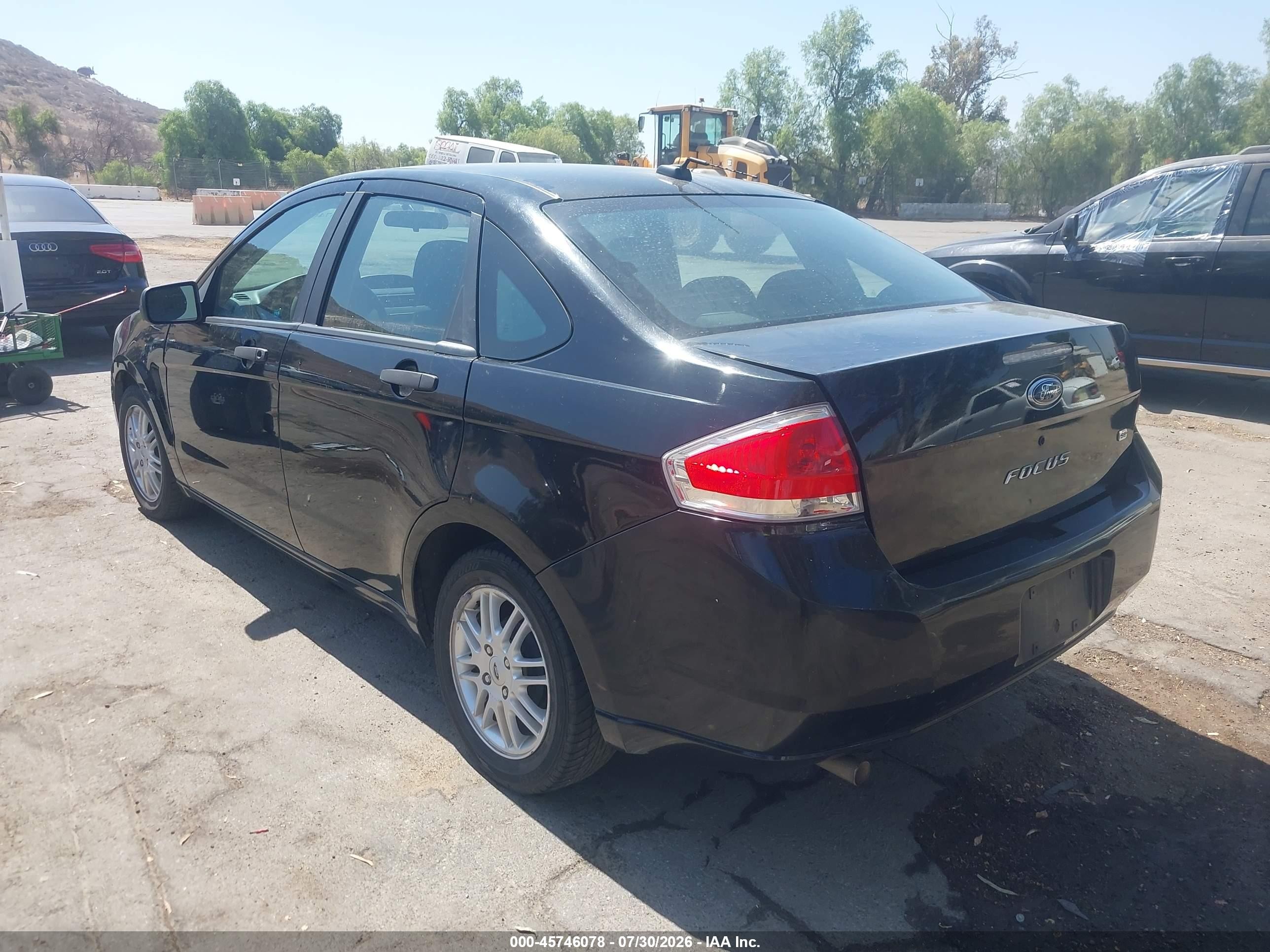 2009 Ford Focus Se Black vin: 1FAHP35N59W148469