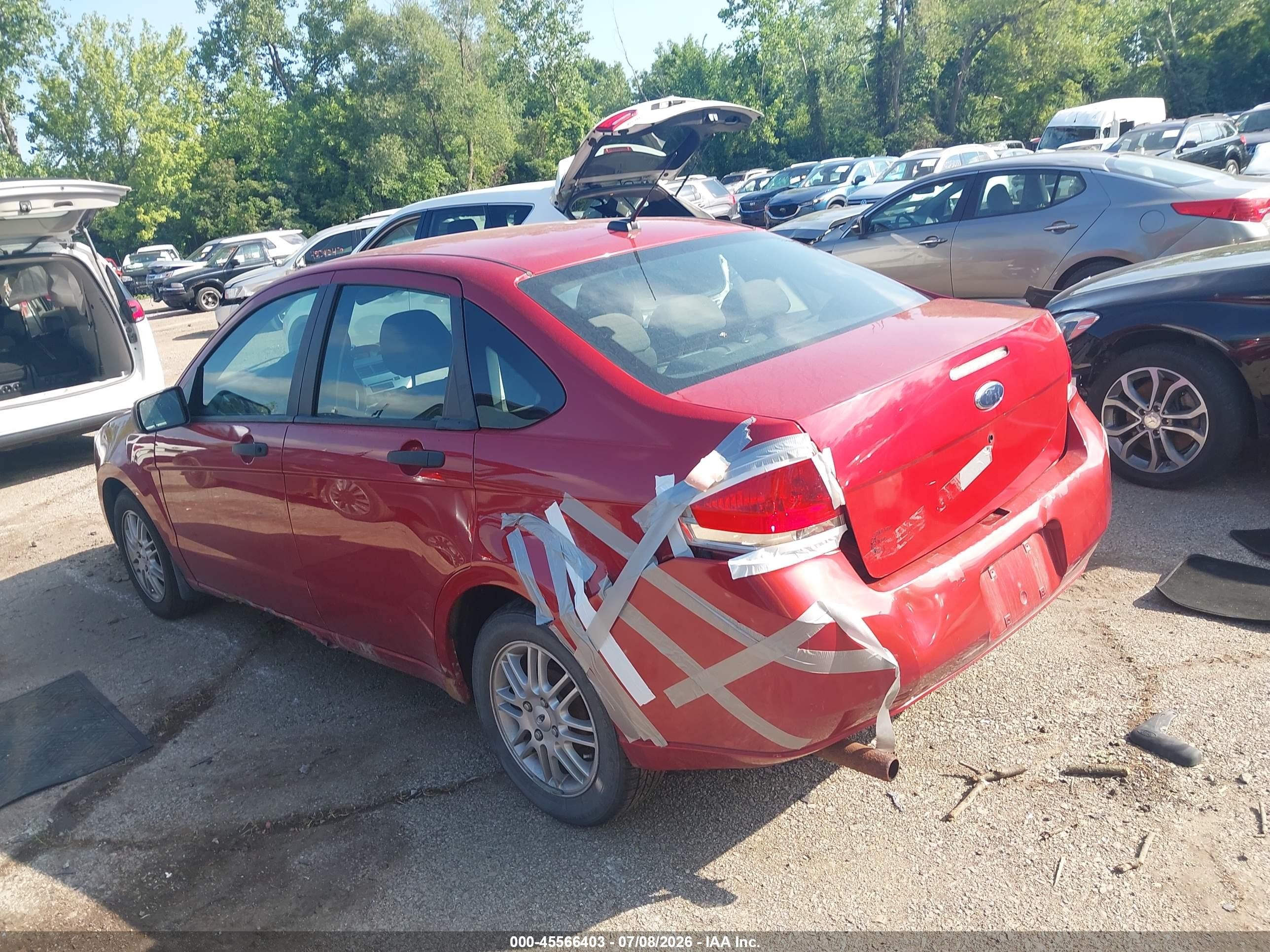 2009 Ford Focus Se Red vin: 1FAHP35N59W160833