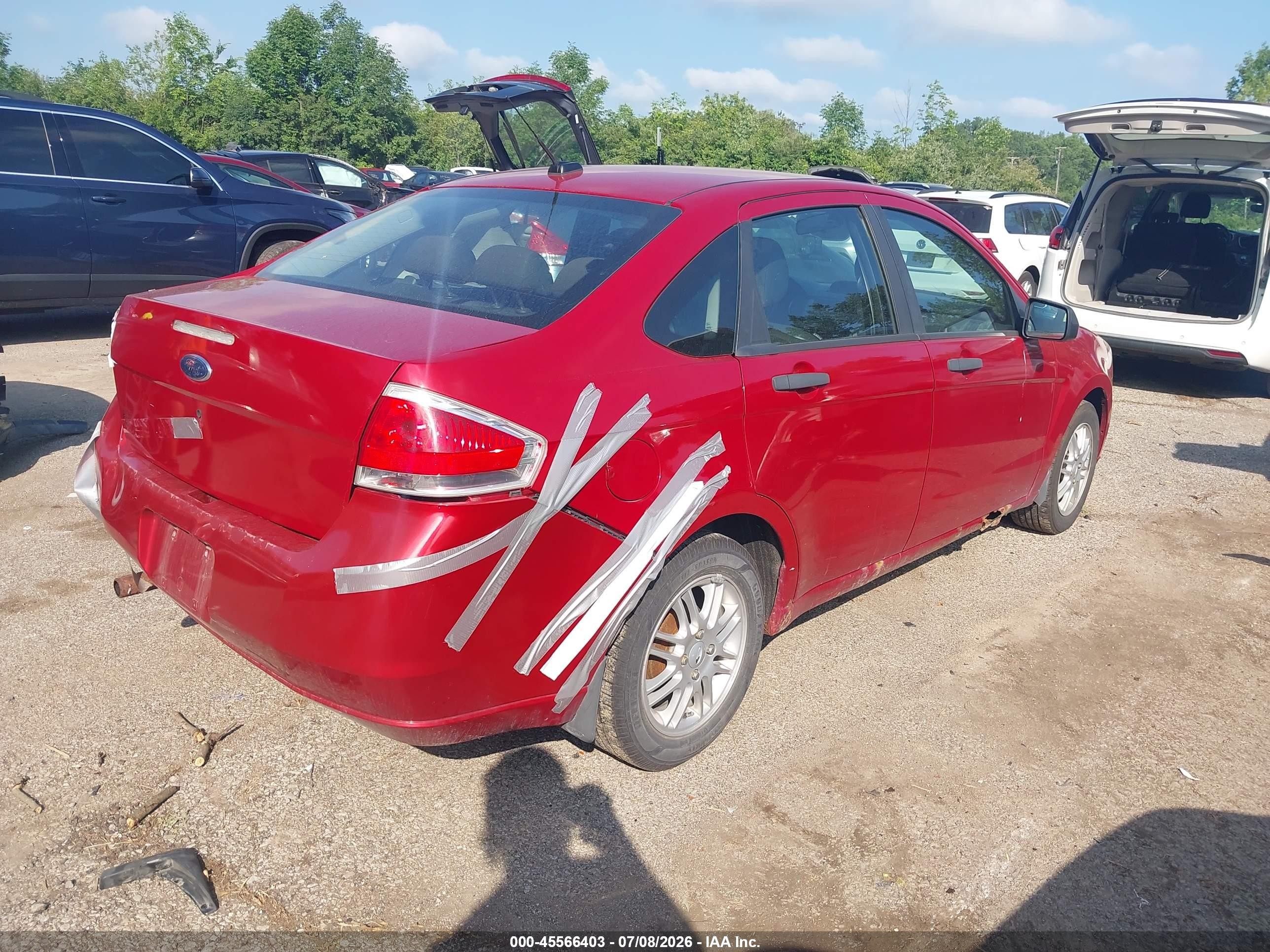 2009 Ford Focus Se Red vin: 1FAHP35N59W160833