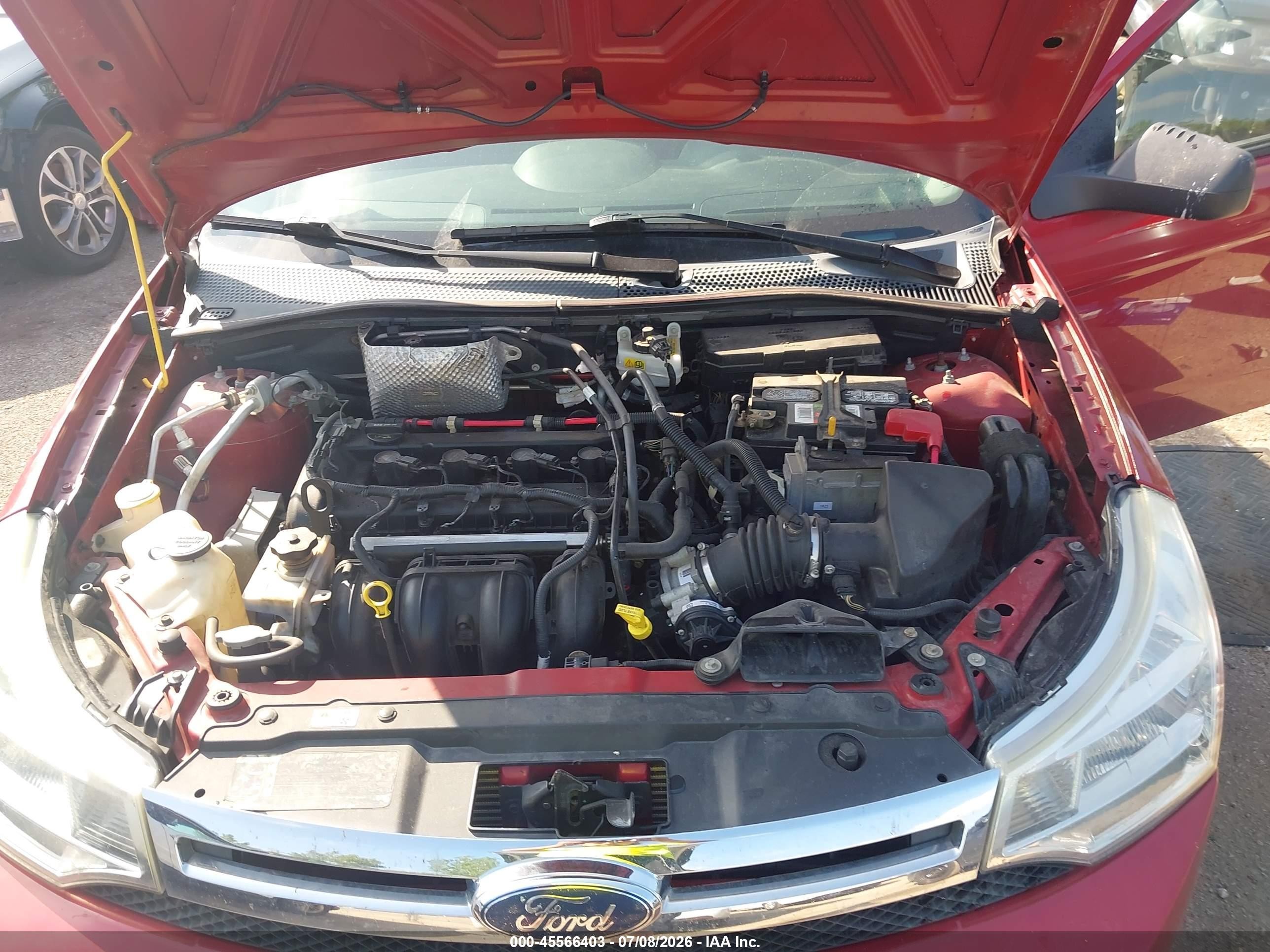 2009 Ford Focus Se Red vin: 1FAHP35N59W160833