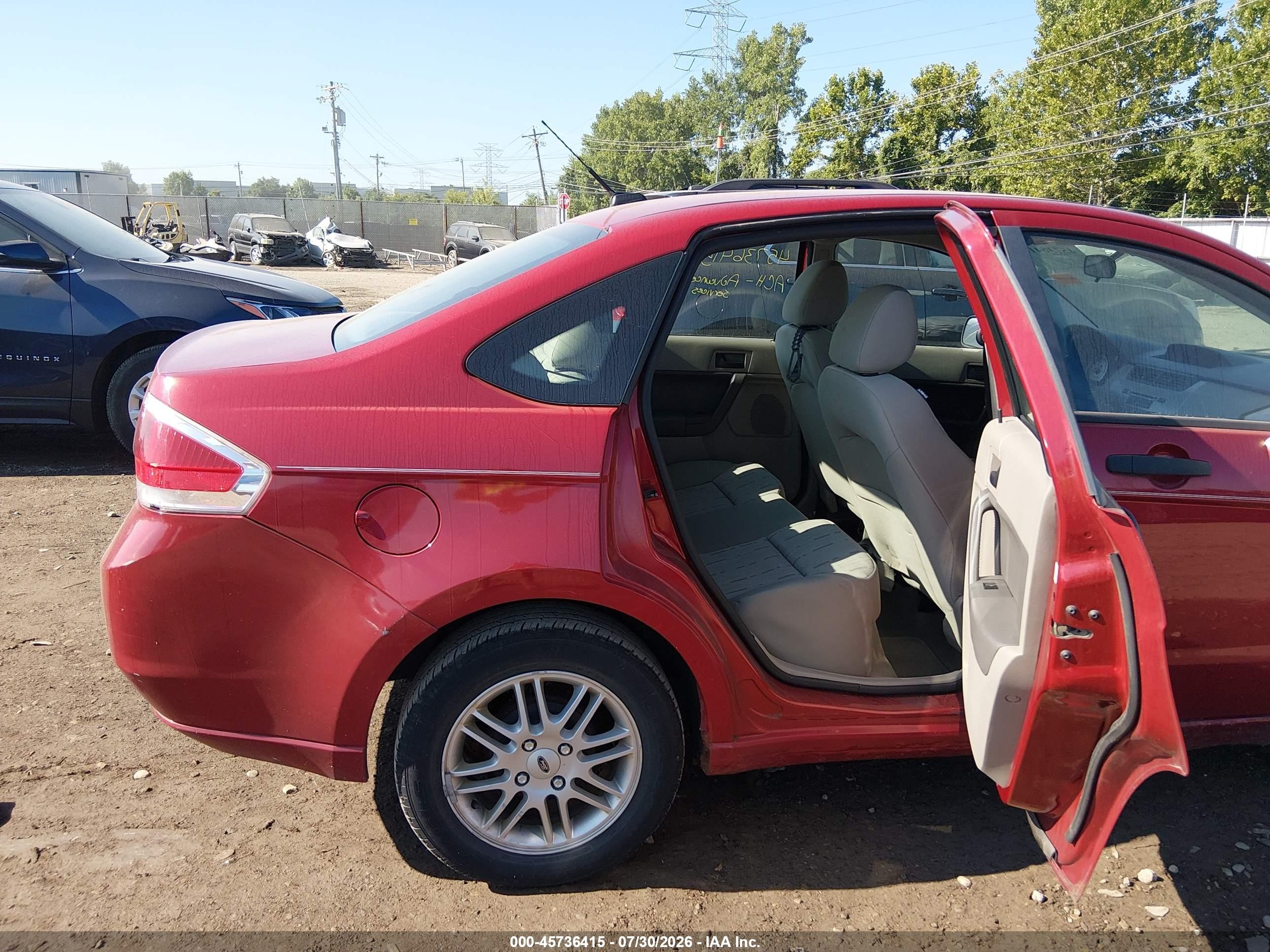 2009 Ford Focus Se Red vin: 1FAHP35N59W232095