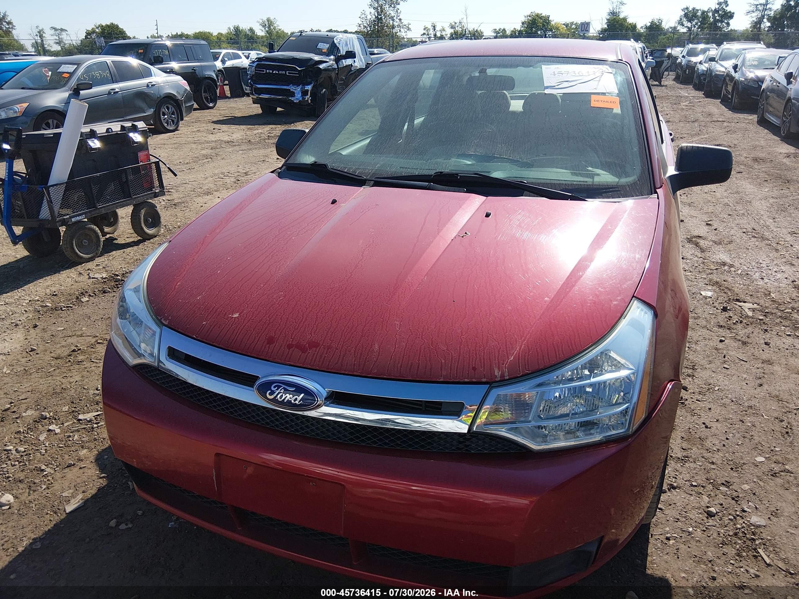 2009 Ford Focus Se Red vin: 1FAHP35N59W232095