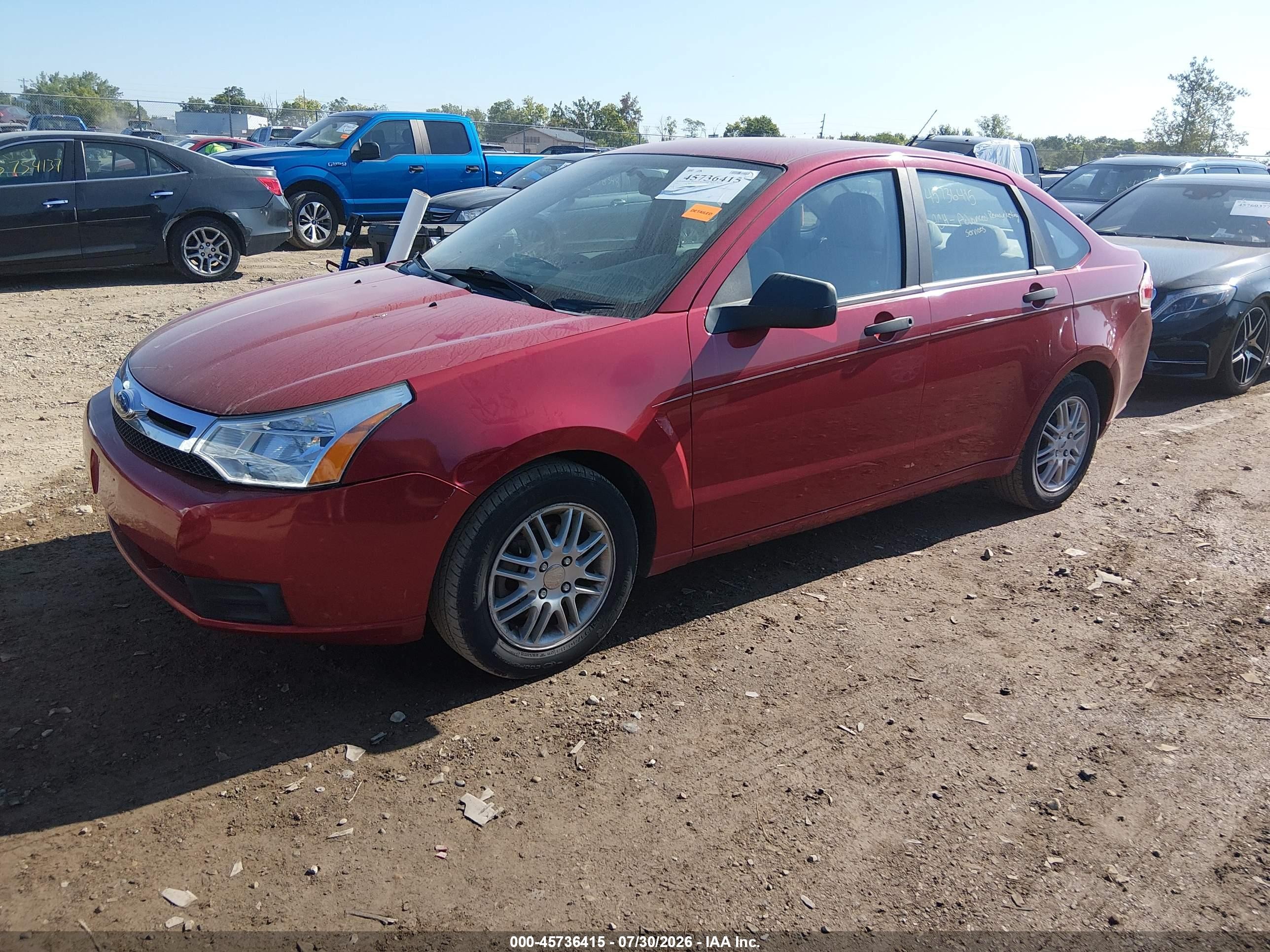 2009 Ford Focus Se Red vin: 1FAHP35N59W232095