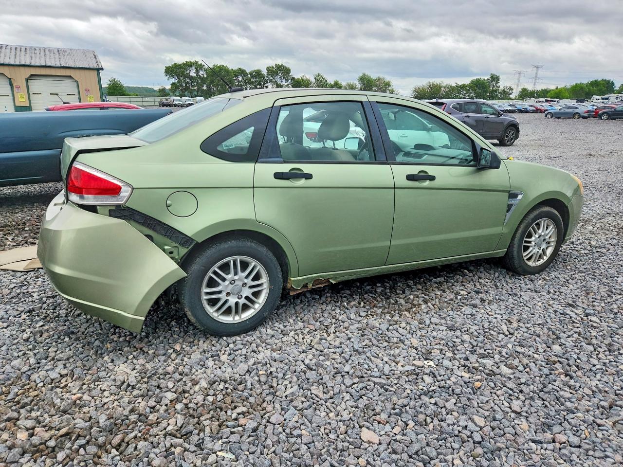 2008 Ford Focus Green vin: 1FAHP35N68W113311