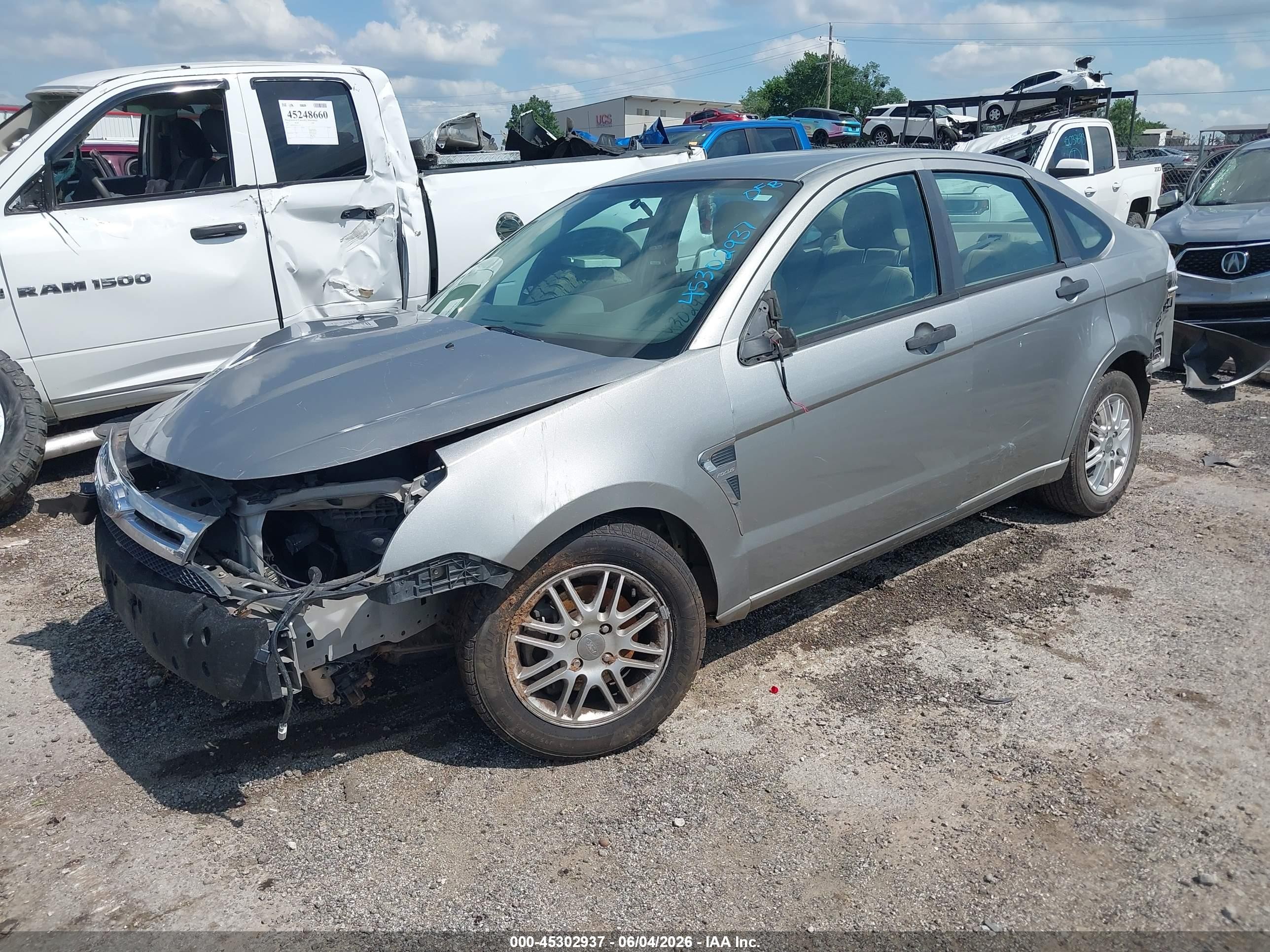 2008 Ford Focus Se/ses Gray vin: 1FAHP35N68W182385