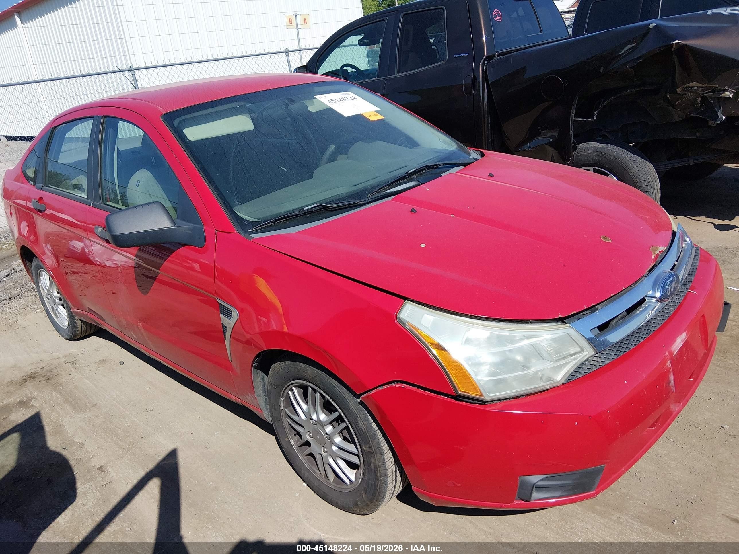 2008 Ford Focus Se/ses Red vin: 1FAHP35N68W204868