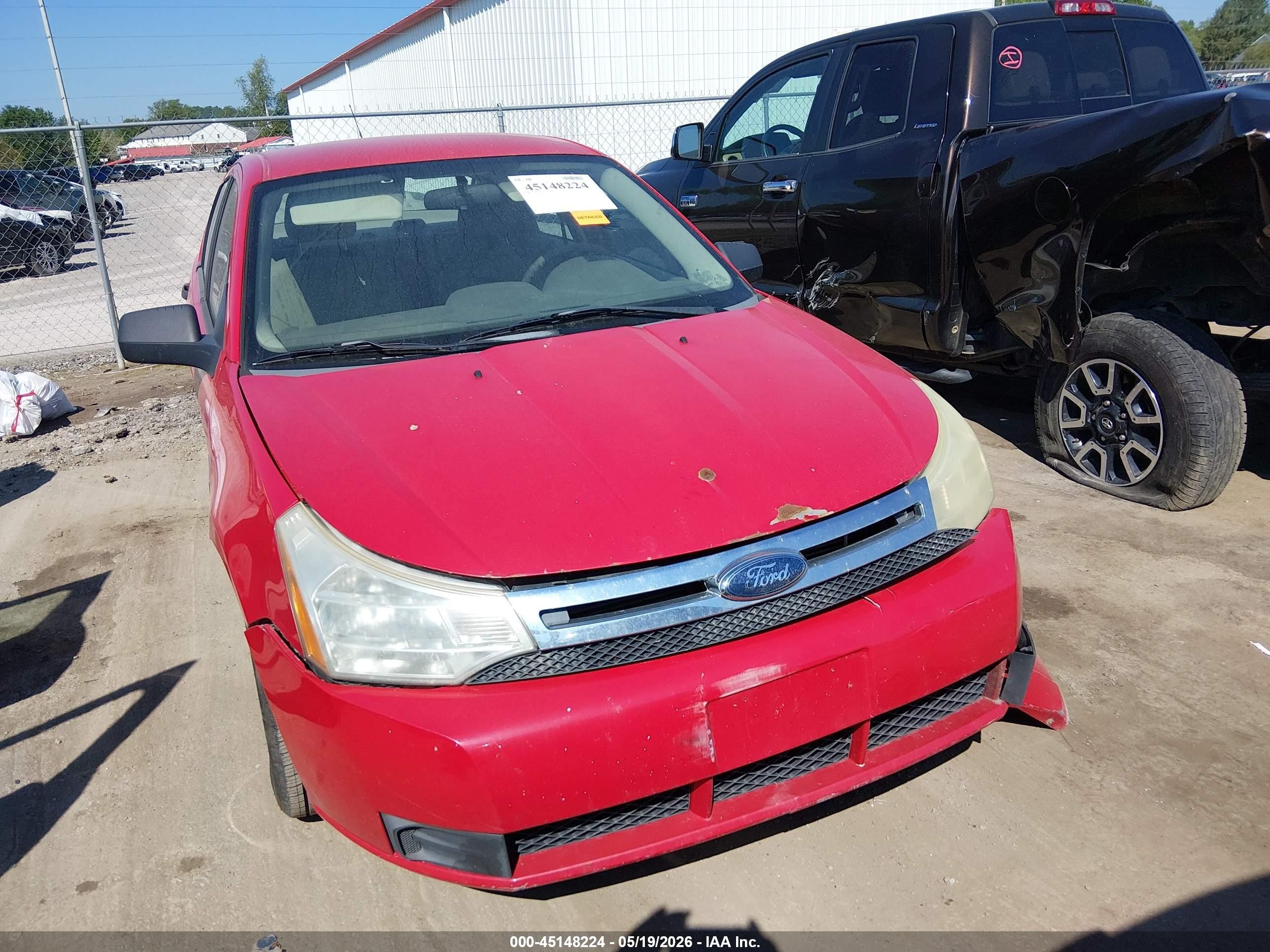 2008 Ford Focus Se/ses Red vin: 1FAHP35N68W204868