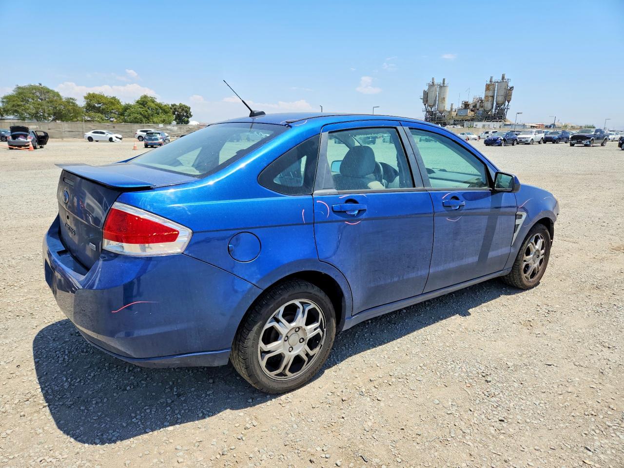 2008 Ford Focus Se Blue vin: 1FAHP35N68W217765