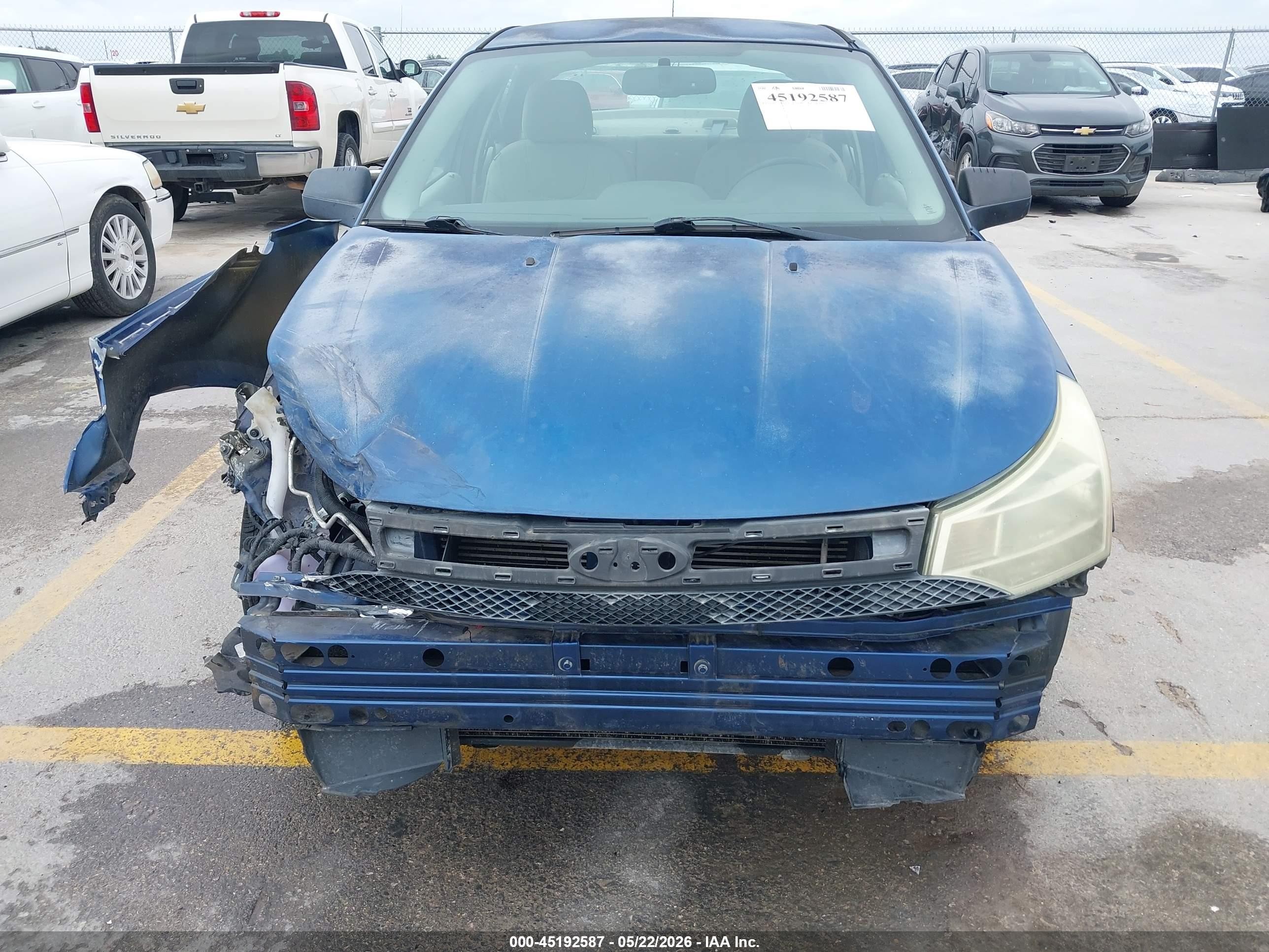 2008 Ford Focus Se/ses Синий vin: 1FAHP35N68W243668