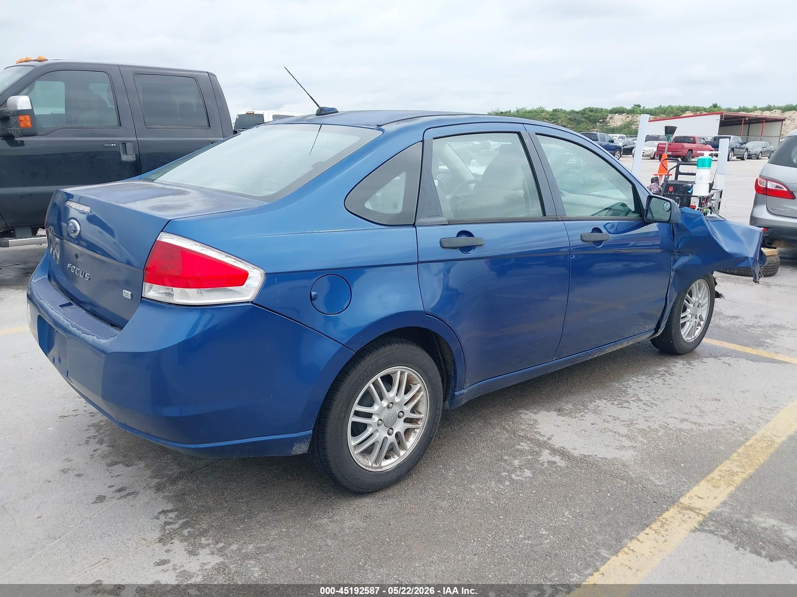2008 Ford Focus Se/ses Синий vin: 1FAHP35N68W243668