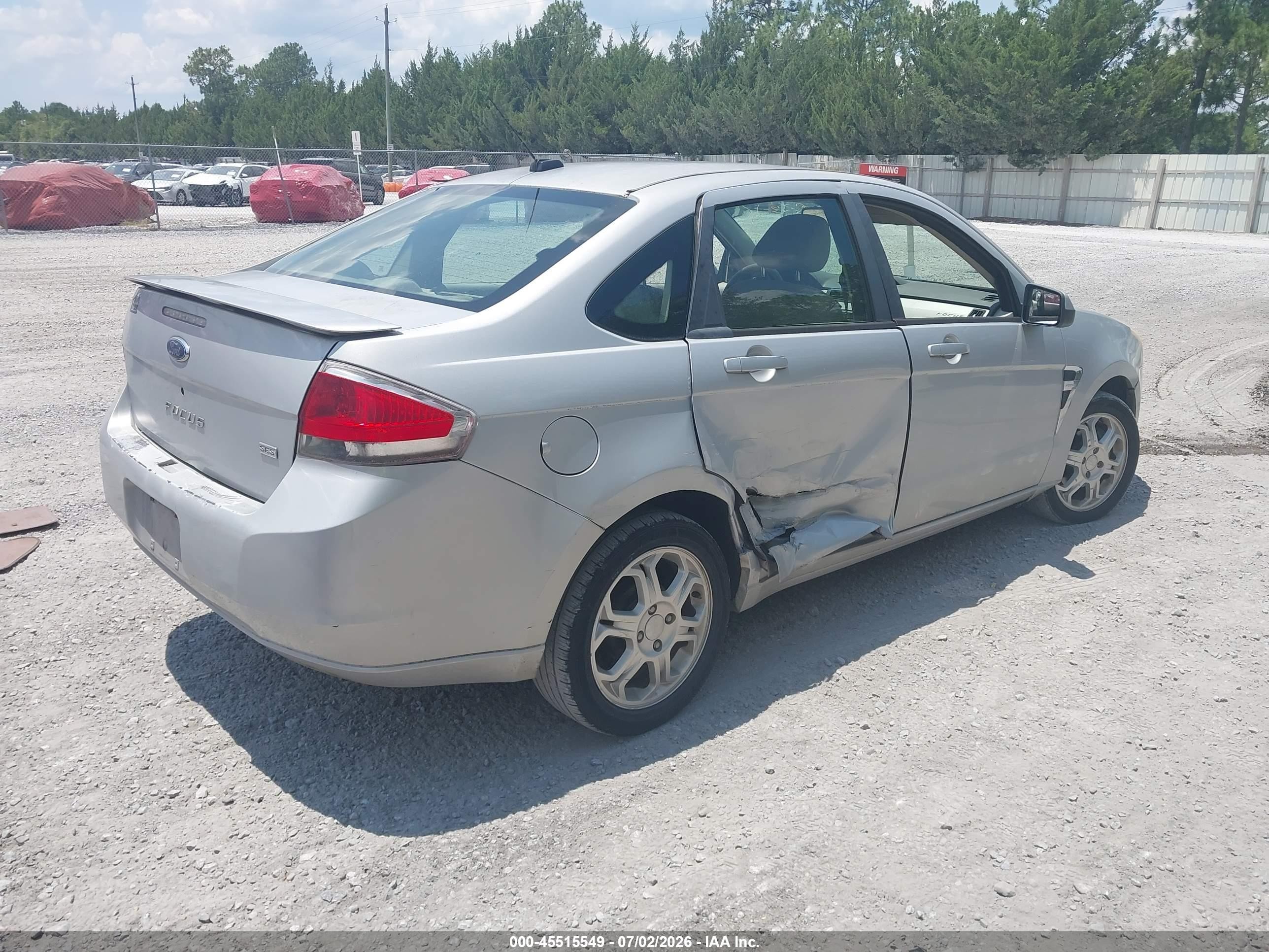 2008 Ford Focus Ses Silver vin: 1FAHP35N68W273589
