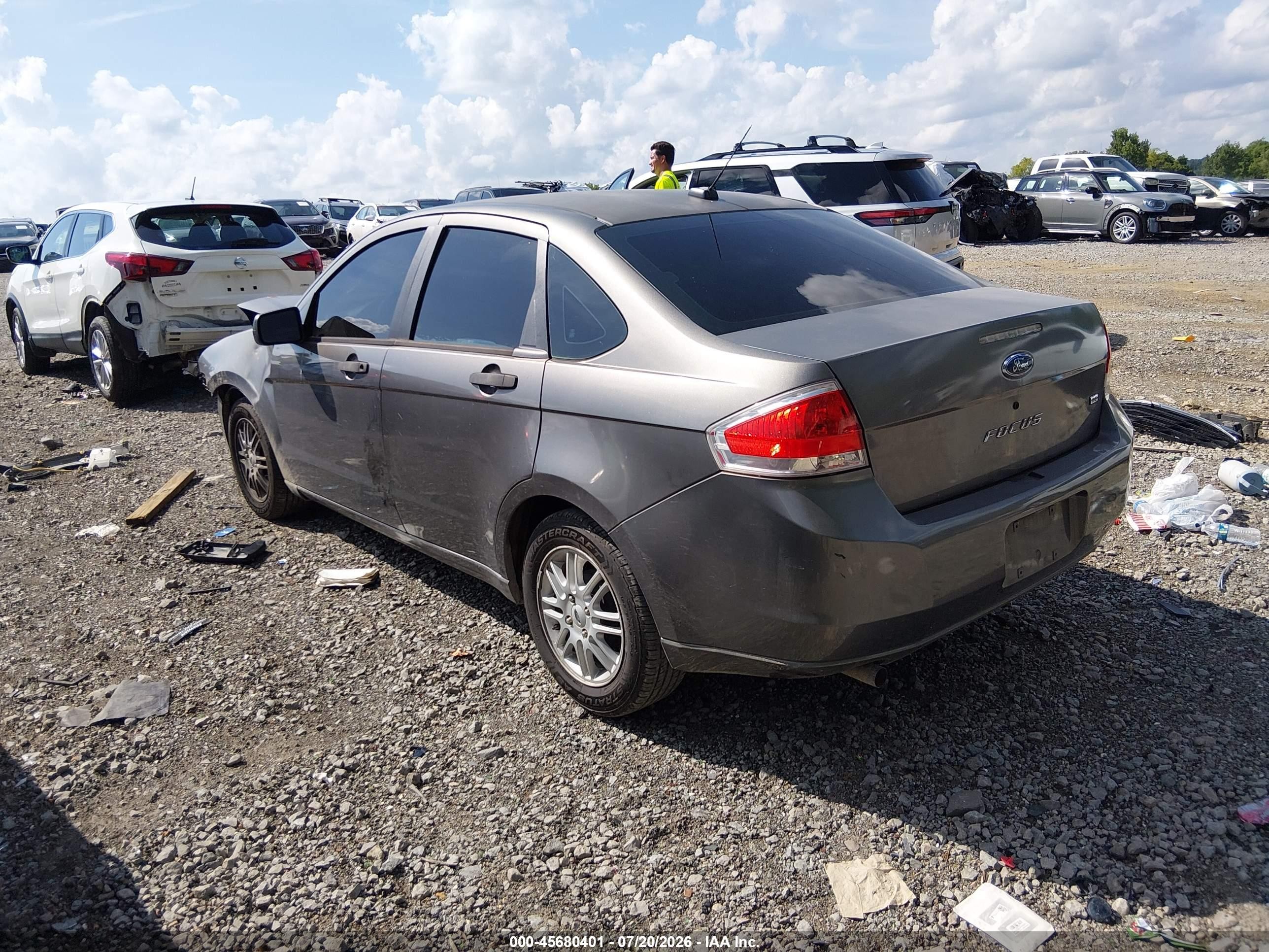 2009 Ford Focus Se Gray vin: 1FAHP35N69W222935