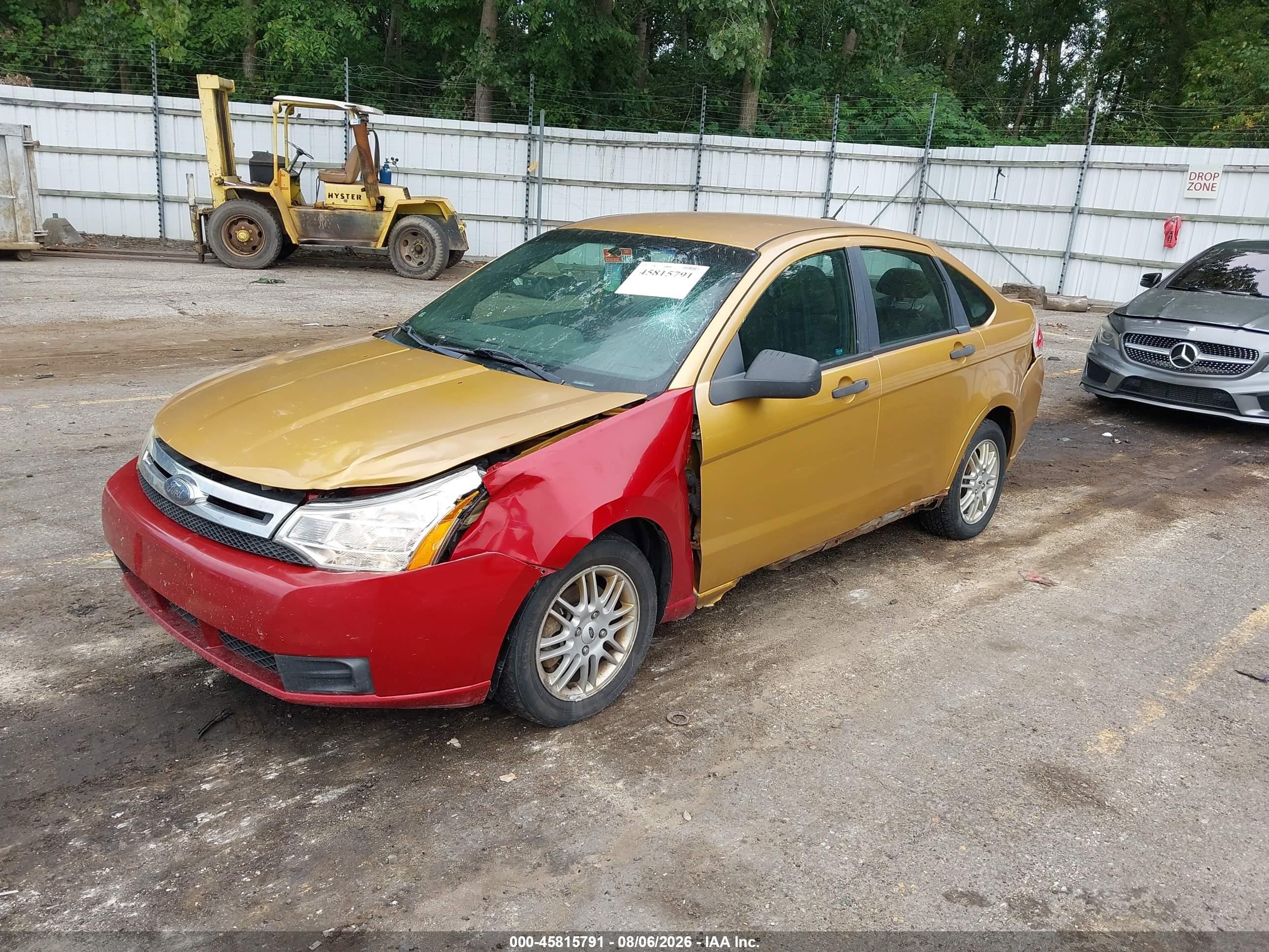 2009 Ford Focus Se Yellow vin: 1FAHP35N69W229206
