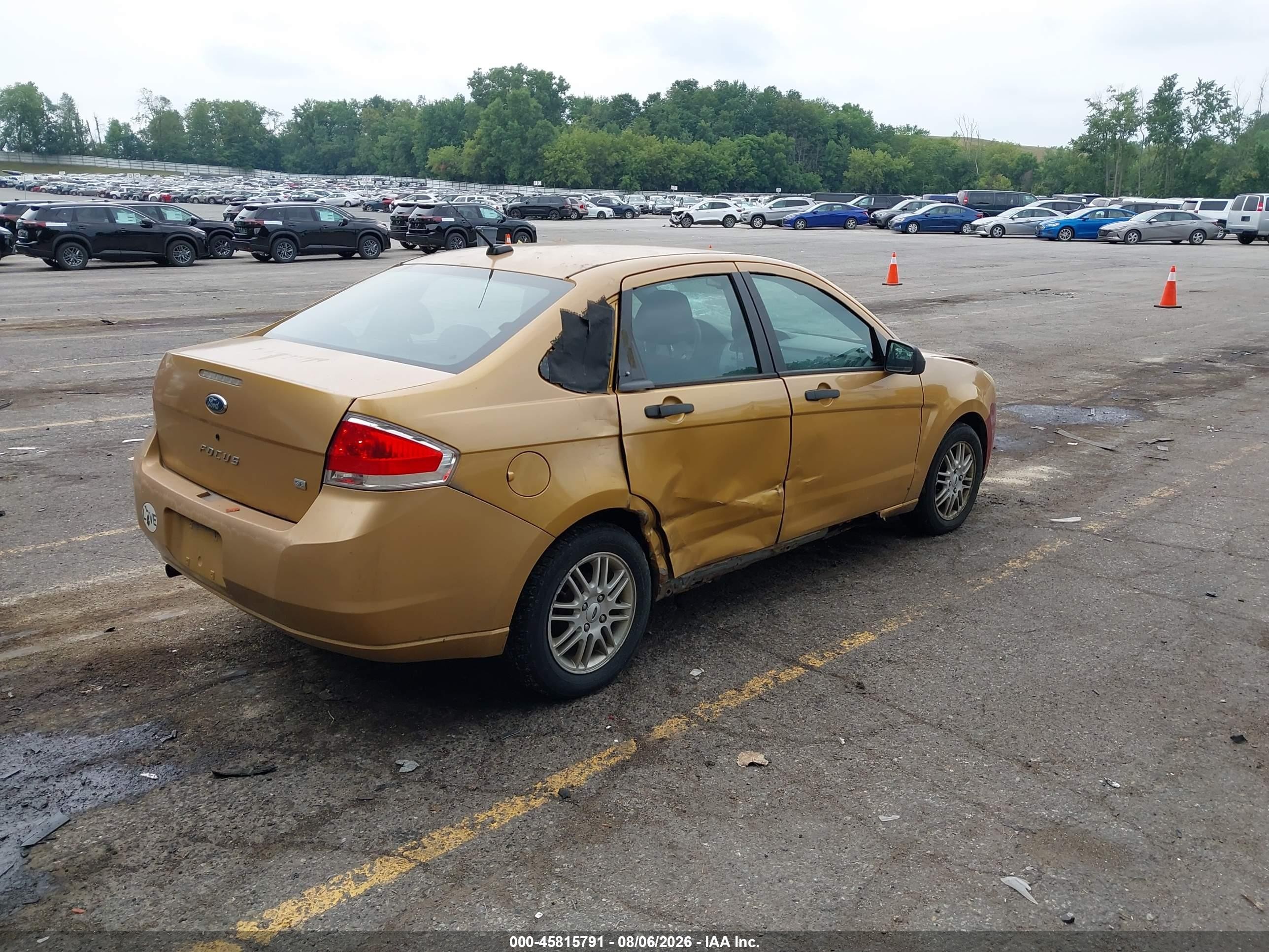 2009 Ford Focus Se Yellow vin: 1FAHP35N69W229206