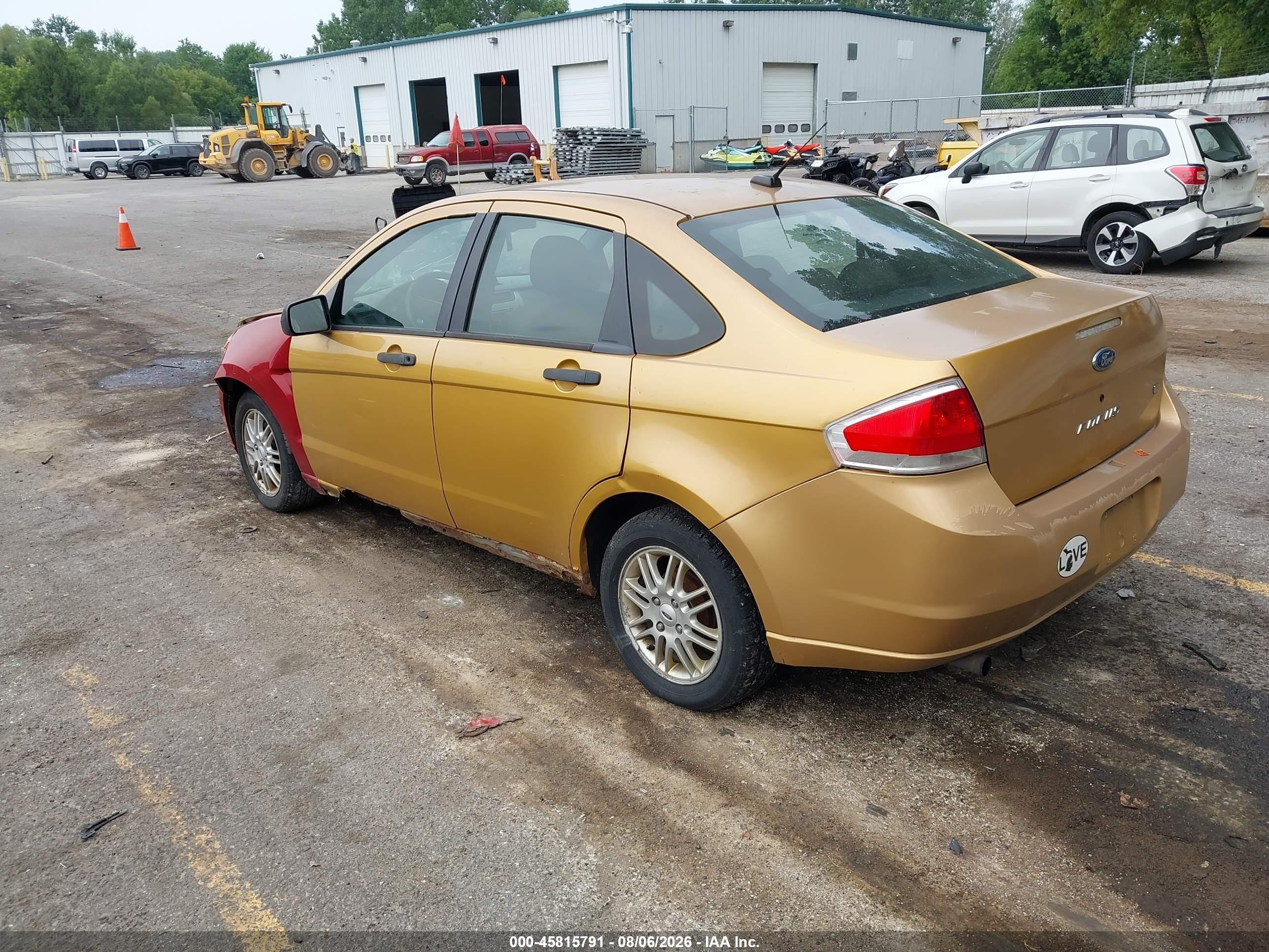 2009 Ford Focus Se Yellow vin: 1FAHP35N69W229206